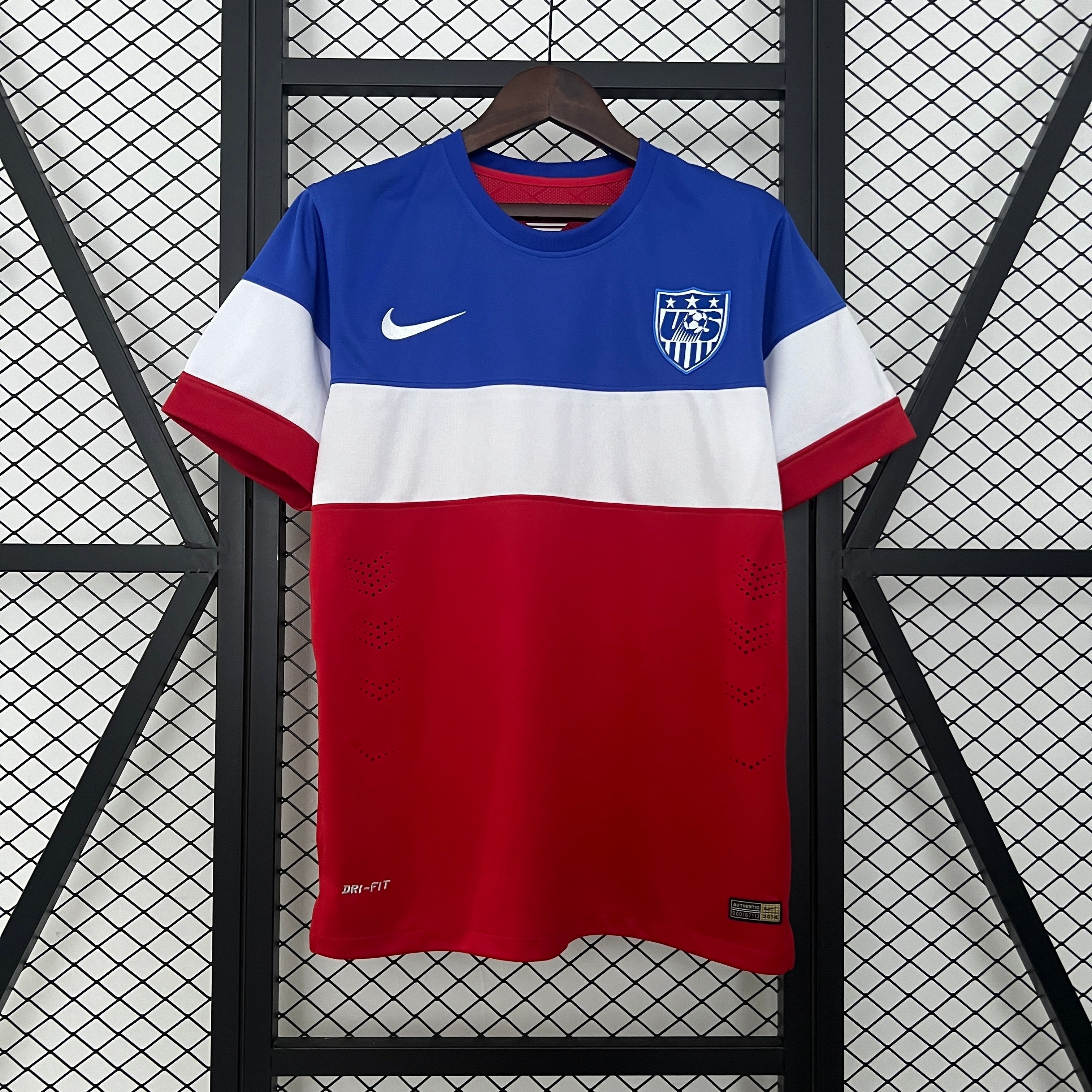 2010s USA Retro Football Shirt | Blue White Red Home