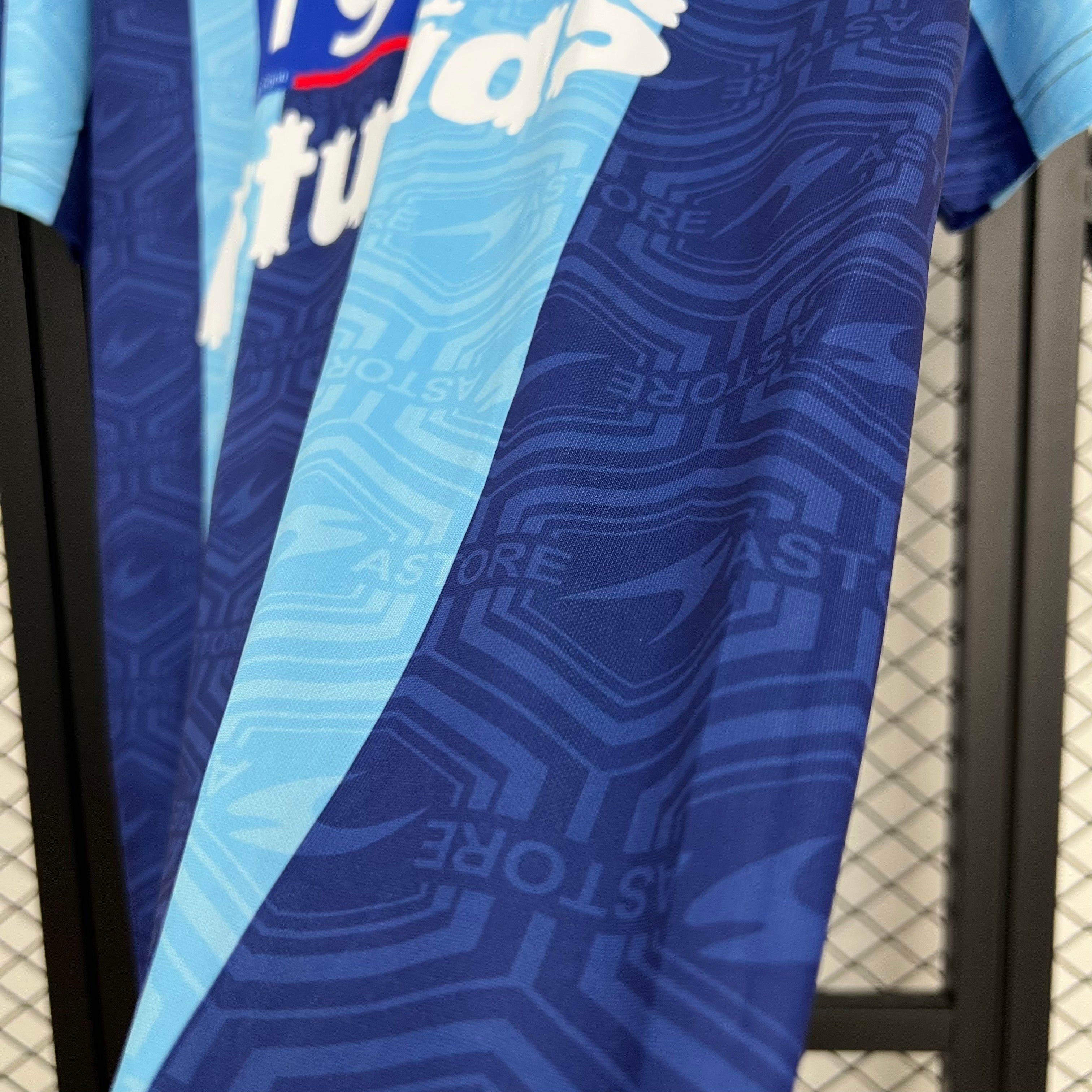 1990s Sporting Gijon Retro Football Shirt | Navy Blue Home