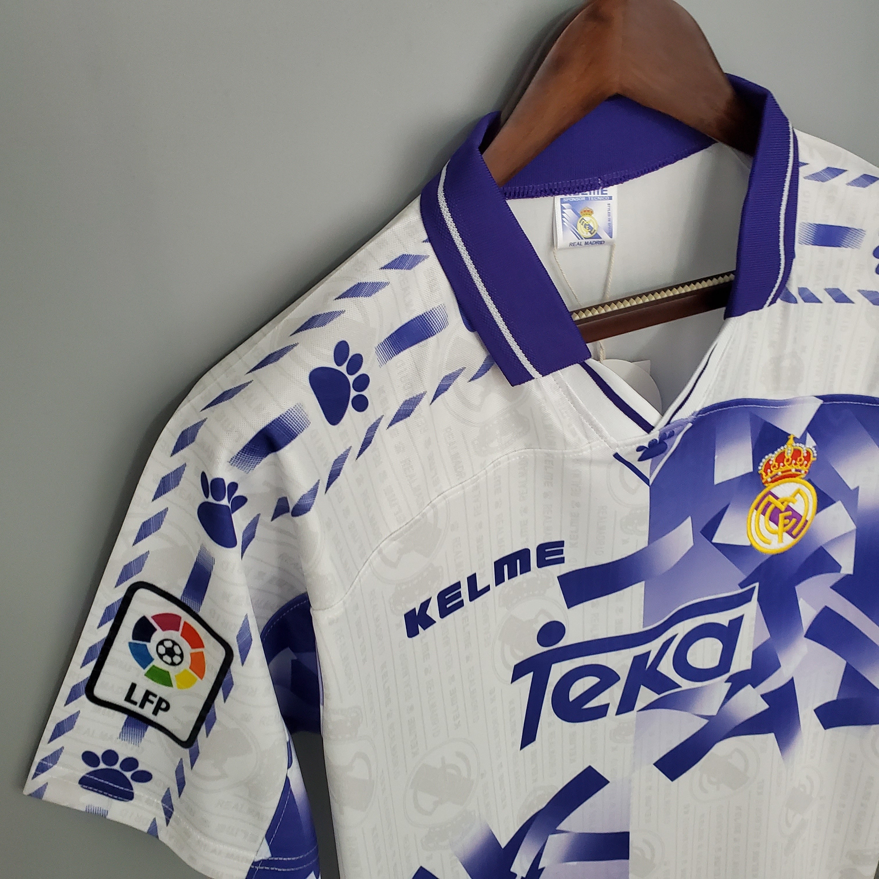 1990s Real Madrid Retro Football Shirt | White Purple Home