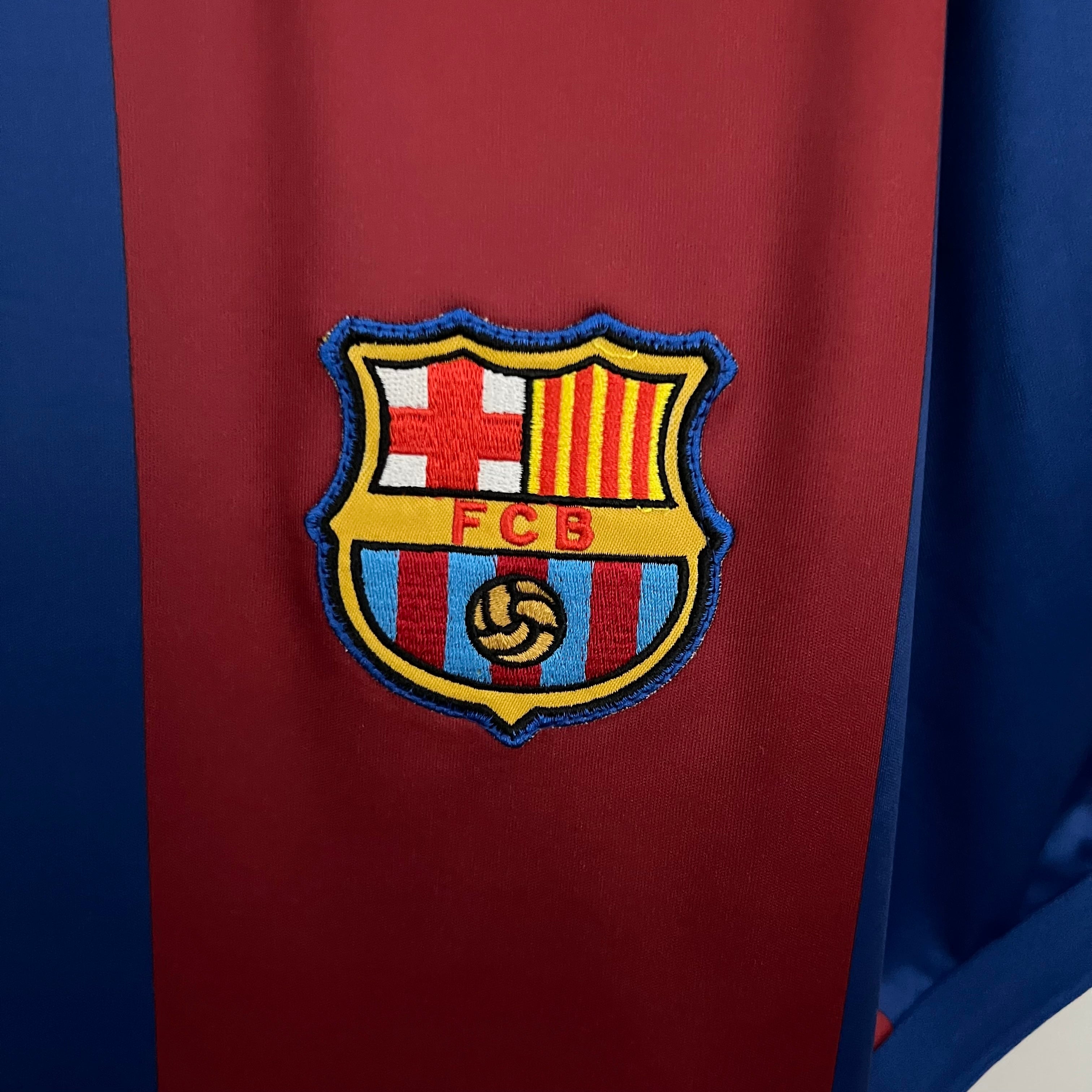 1990s Barcelona Retro Football Shirt | Blue Red Home