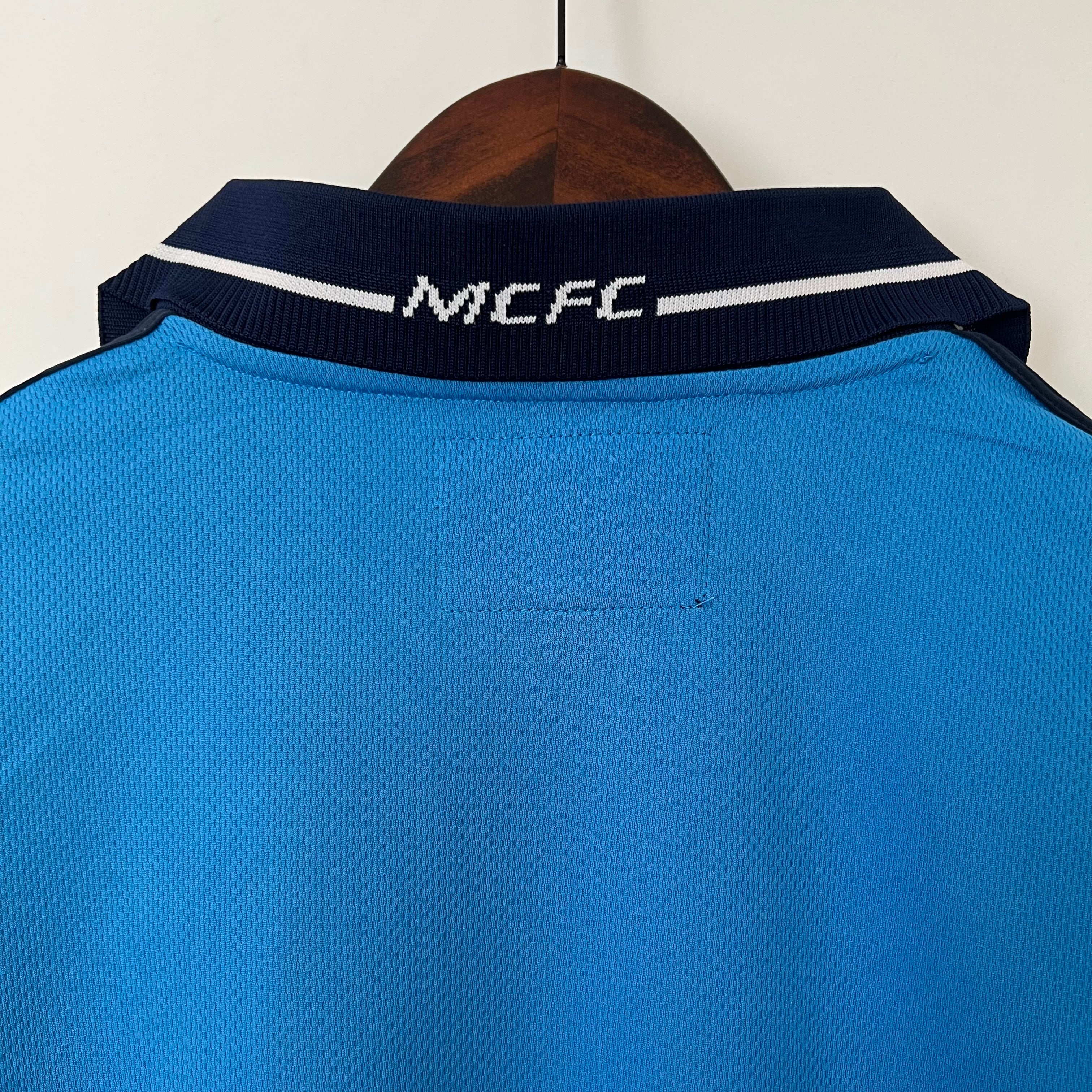 1990s Manchester City Retro Football Shirt | Sky Blue Black Home