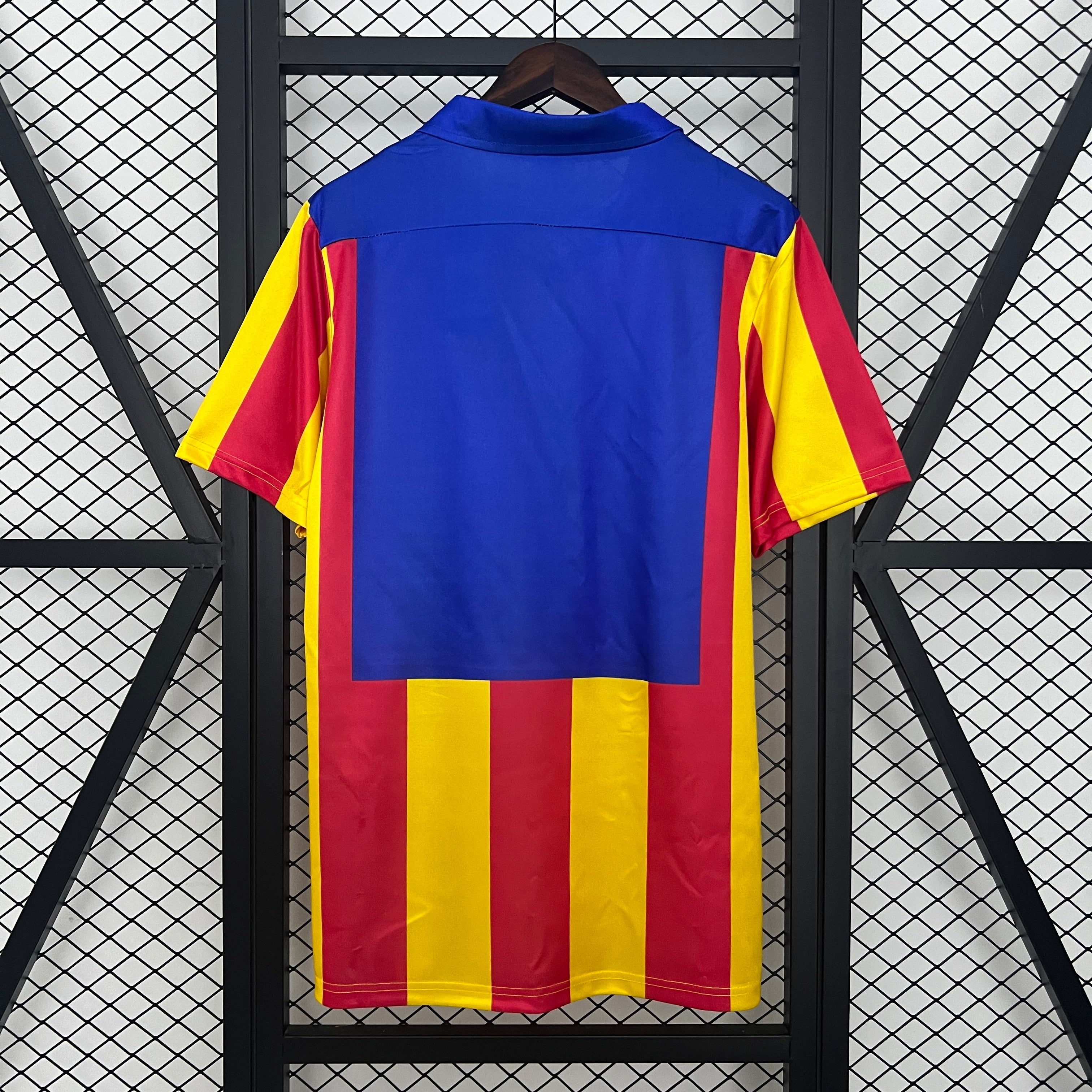 1980s Valencia Retro Football Shirt | Yellow Red Home