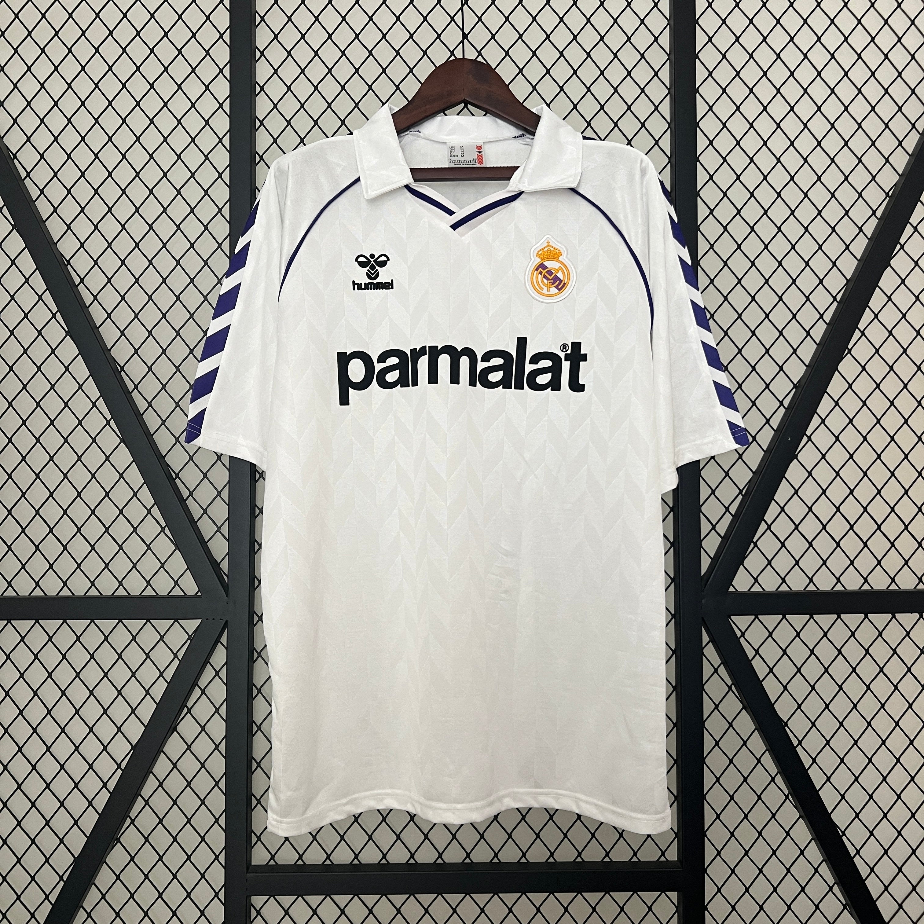 1990s Real Madrid Retro Football Shirt | White Purple Home