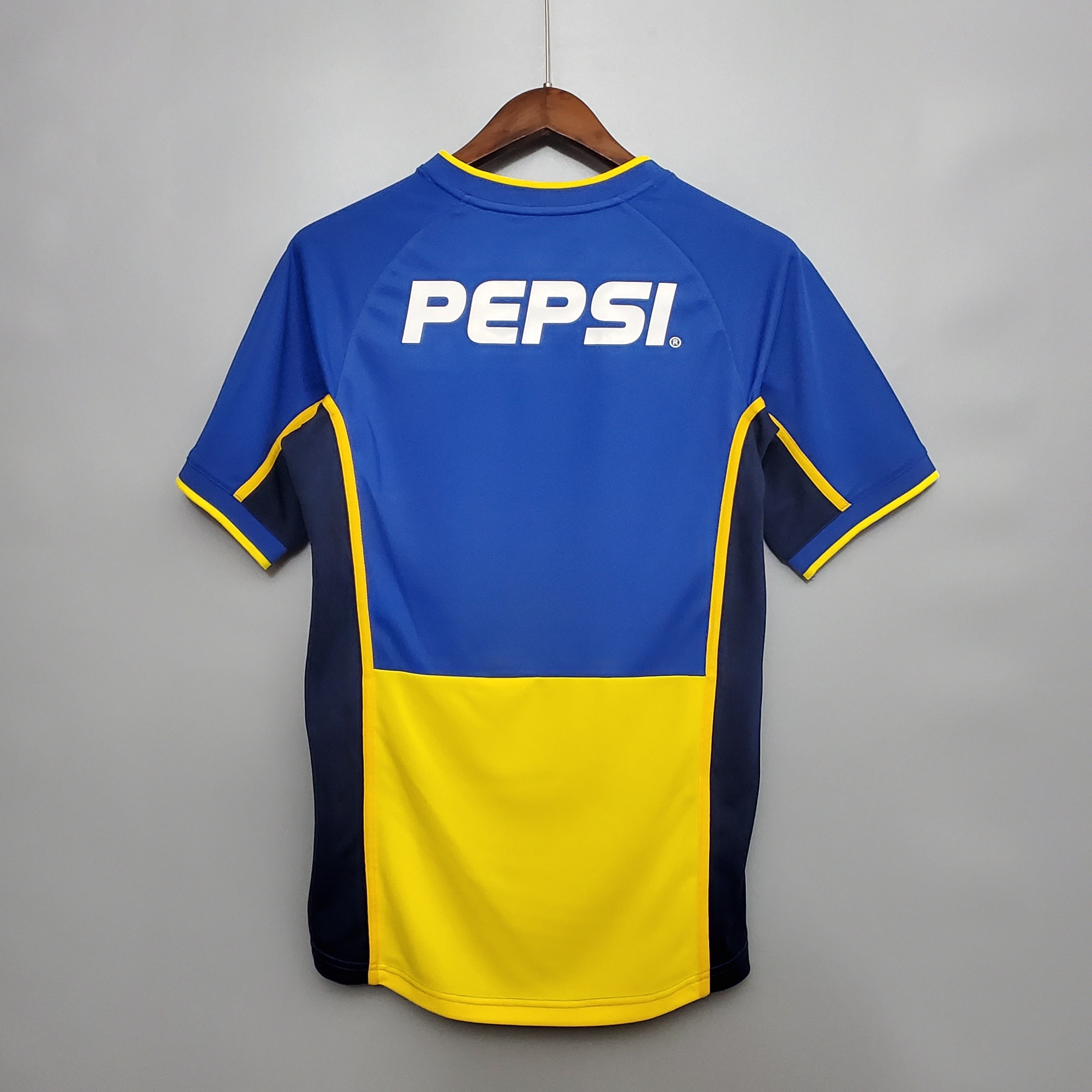 2000s Boca Juniors Retro Football Shirt | Blue Yellow Home