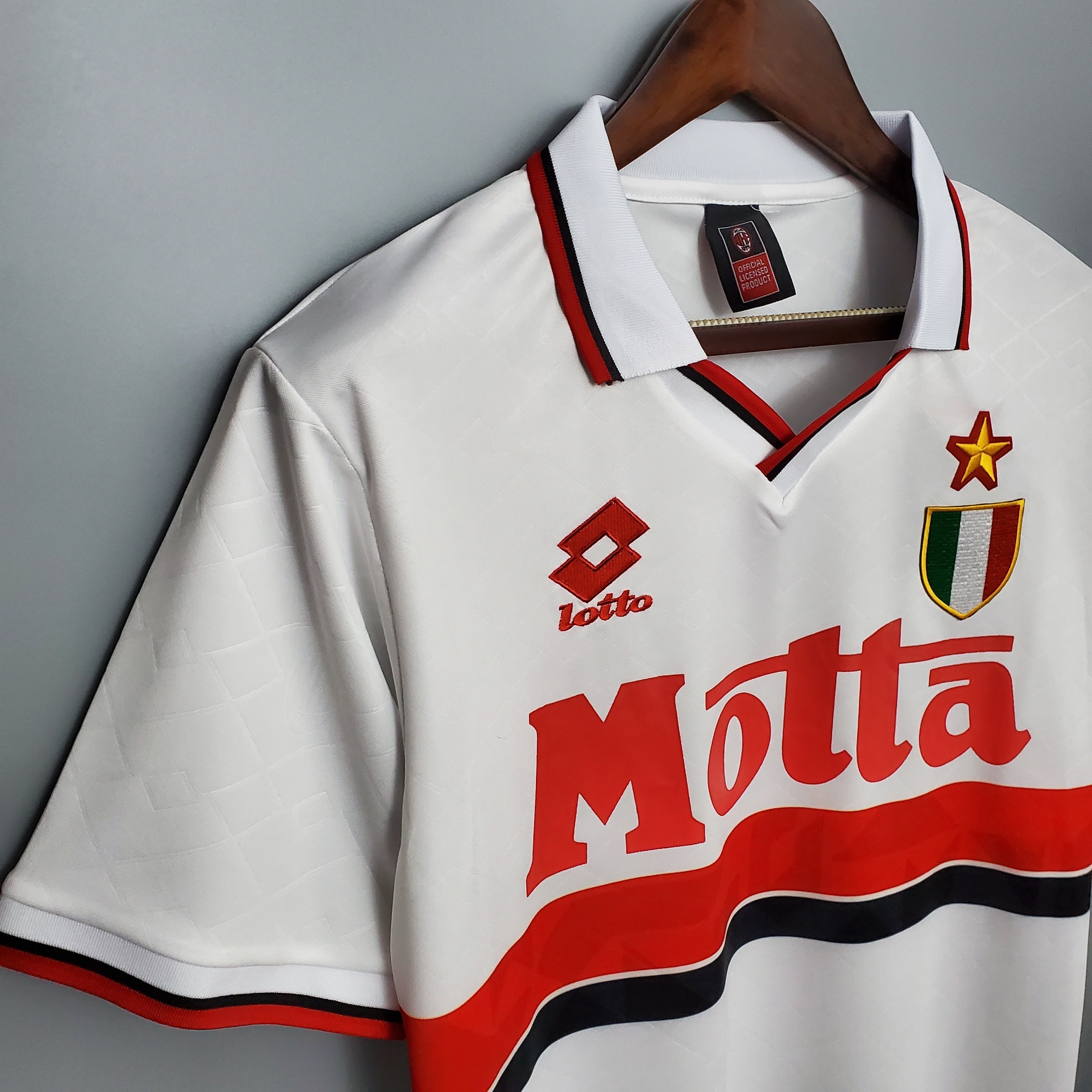 1990s AC Milan Retro Football Shirt | White Red Third