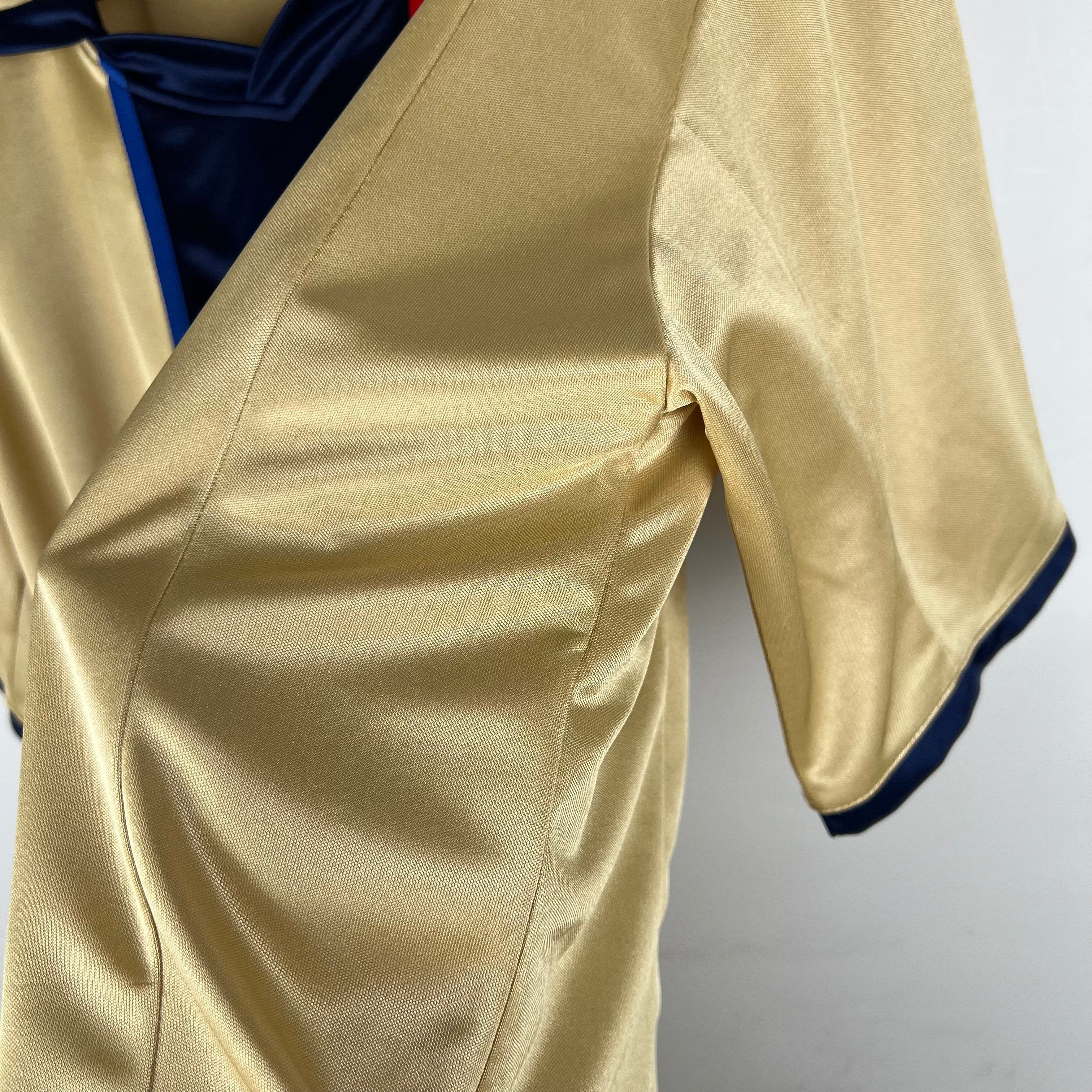 1990s Barcelona Retro Football Shirt | Gold Navy Home