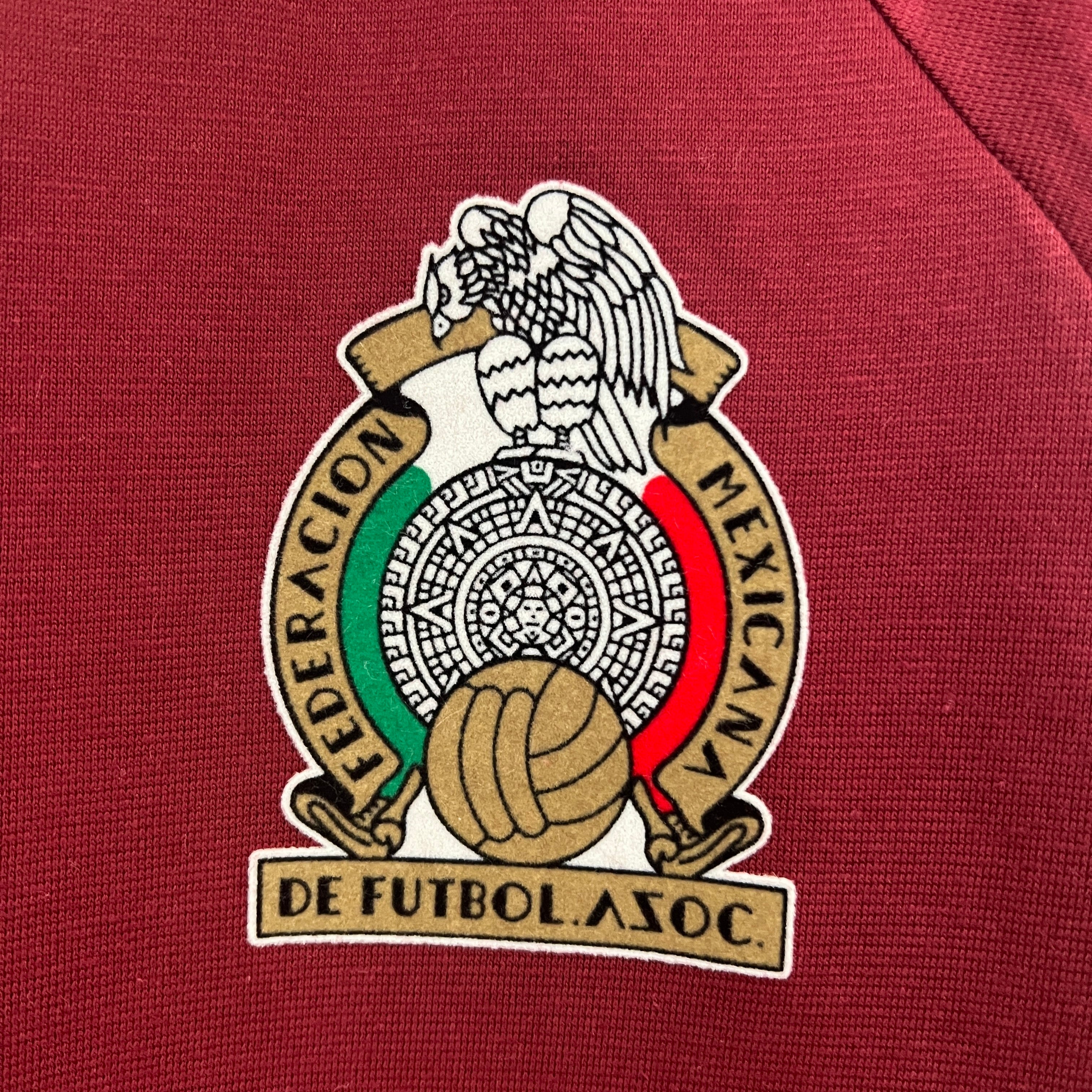 1980s Mexico Retro Football Shirt | Maroon Cream Home