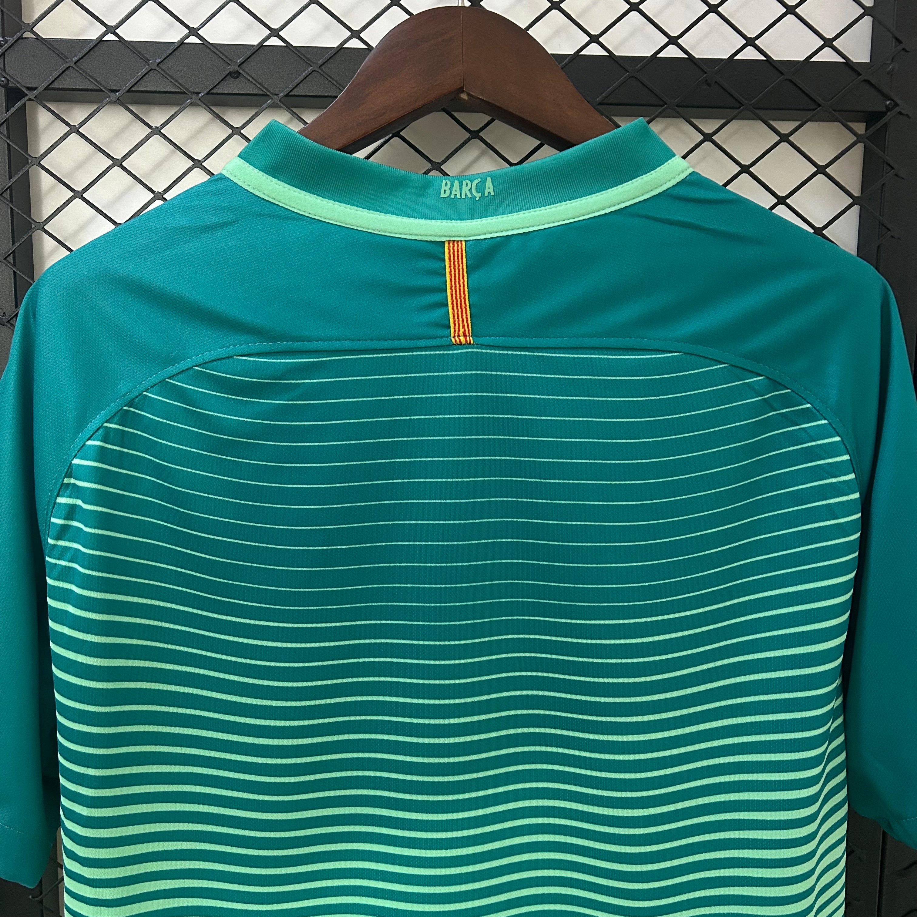 2010s Barcelona Retro Football Shirt | Teal Mint Home