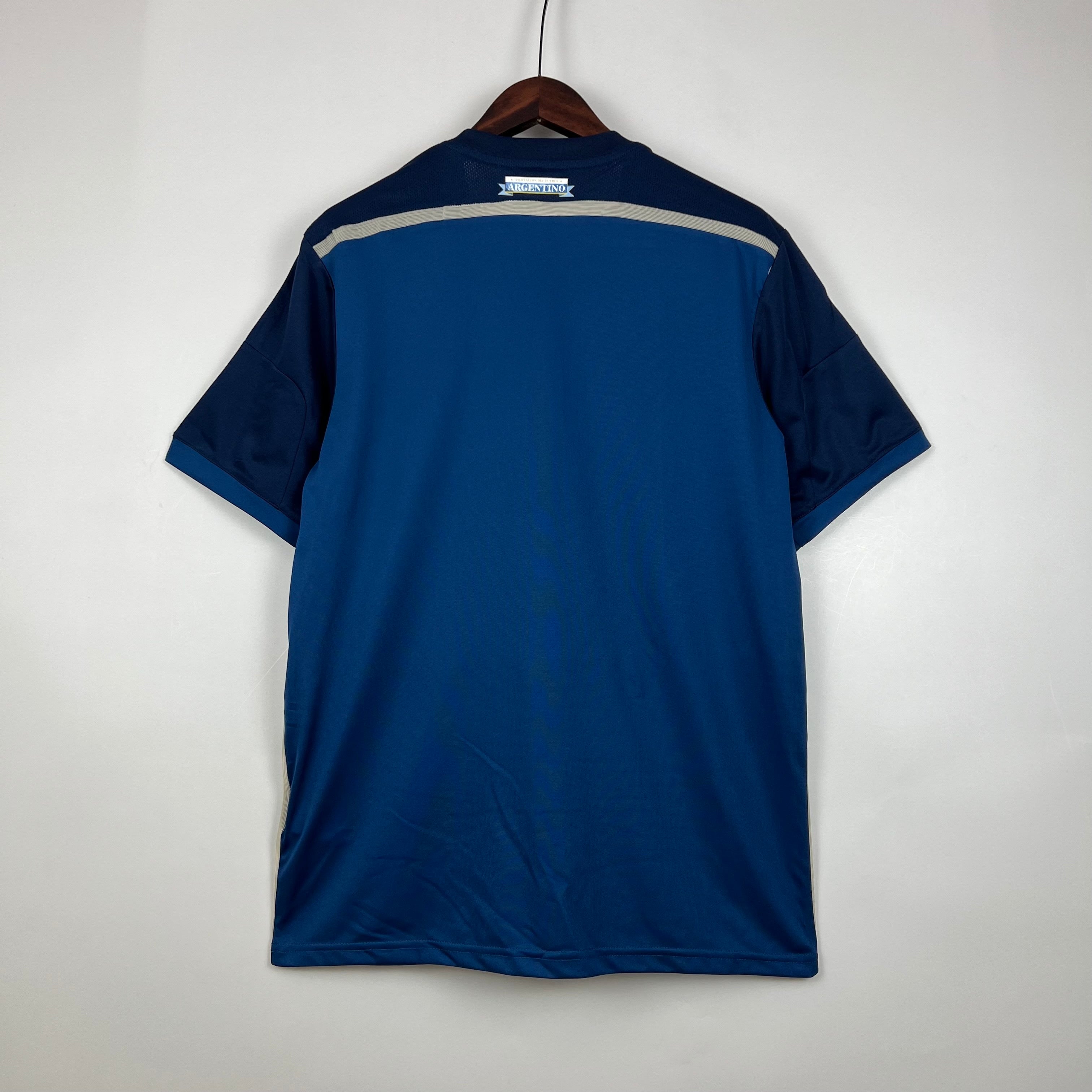 2010s Argentina Retro Football Shirt | Navy Sky Blue Home