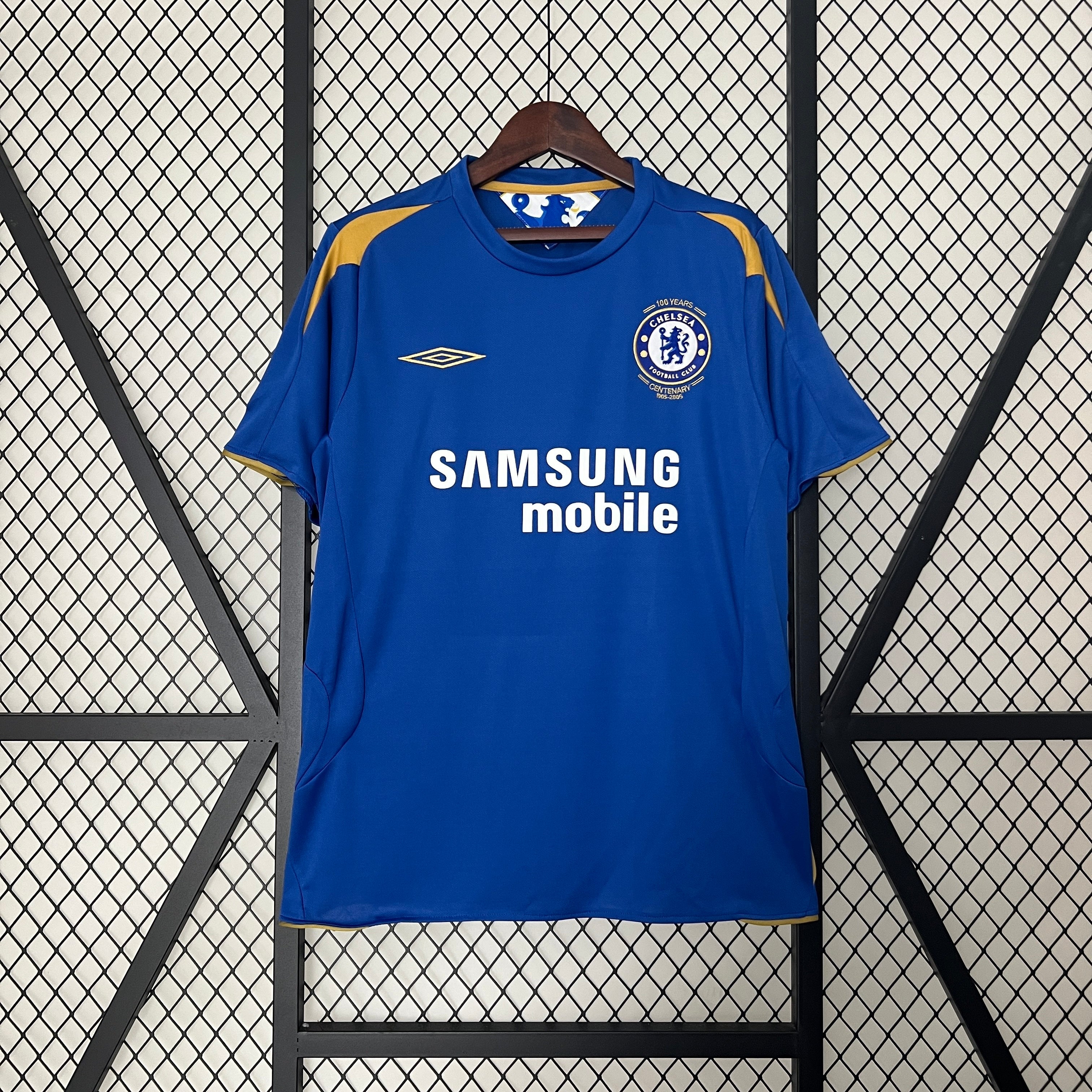 2000s Chelsea Retro Football Shirt | Blue Yellow Home
