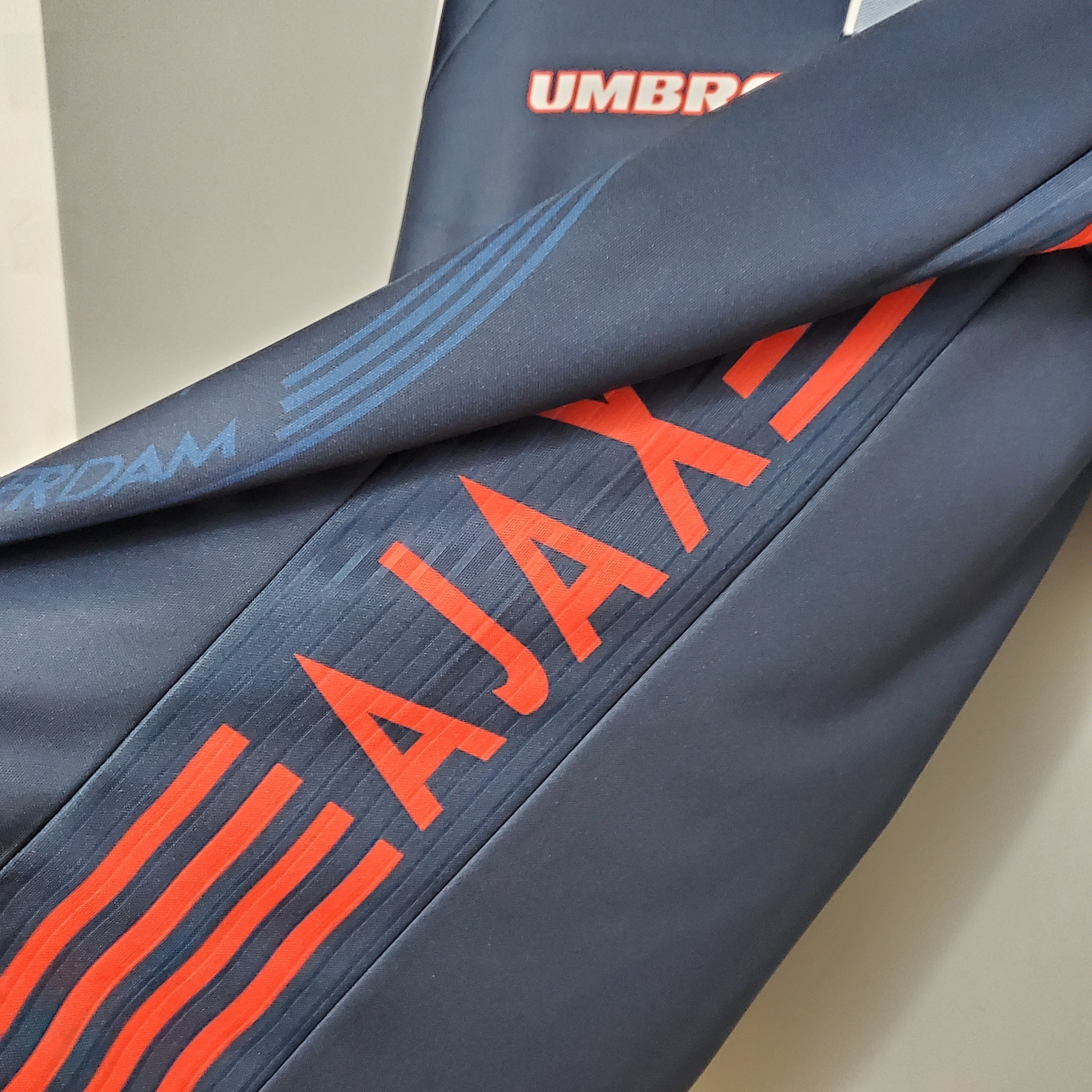 1990s Ajax Retro Football Shirt | Navy Red Home