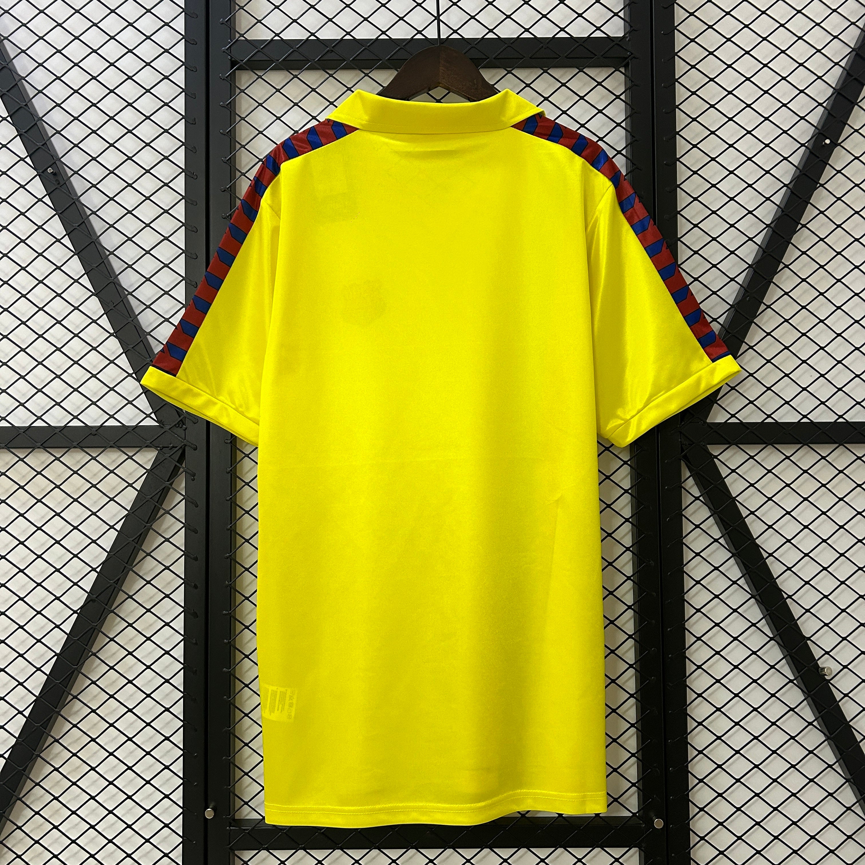 1990s Barcelona Retro Football Shirt | Yellow Blue Third