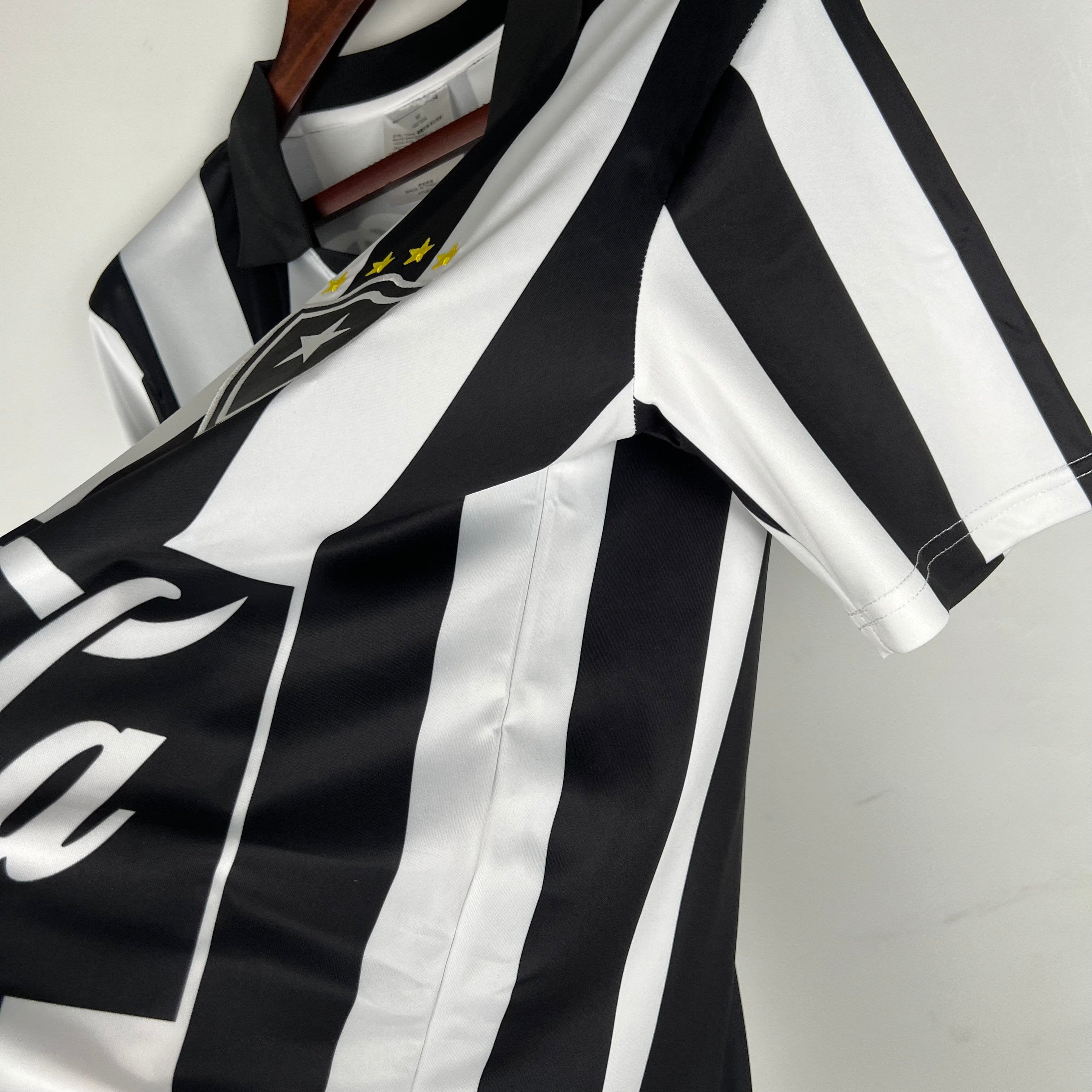 1990s Botafogo Retro Football Shirt | Black White Home