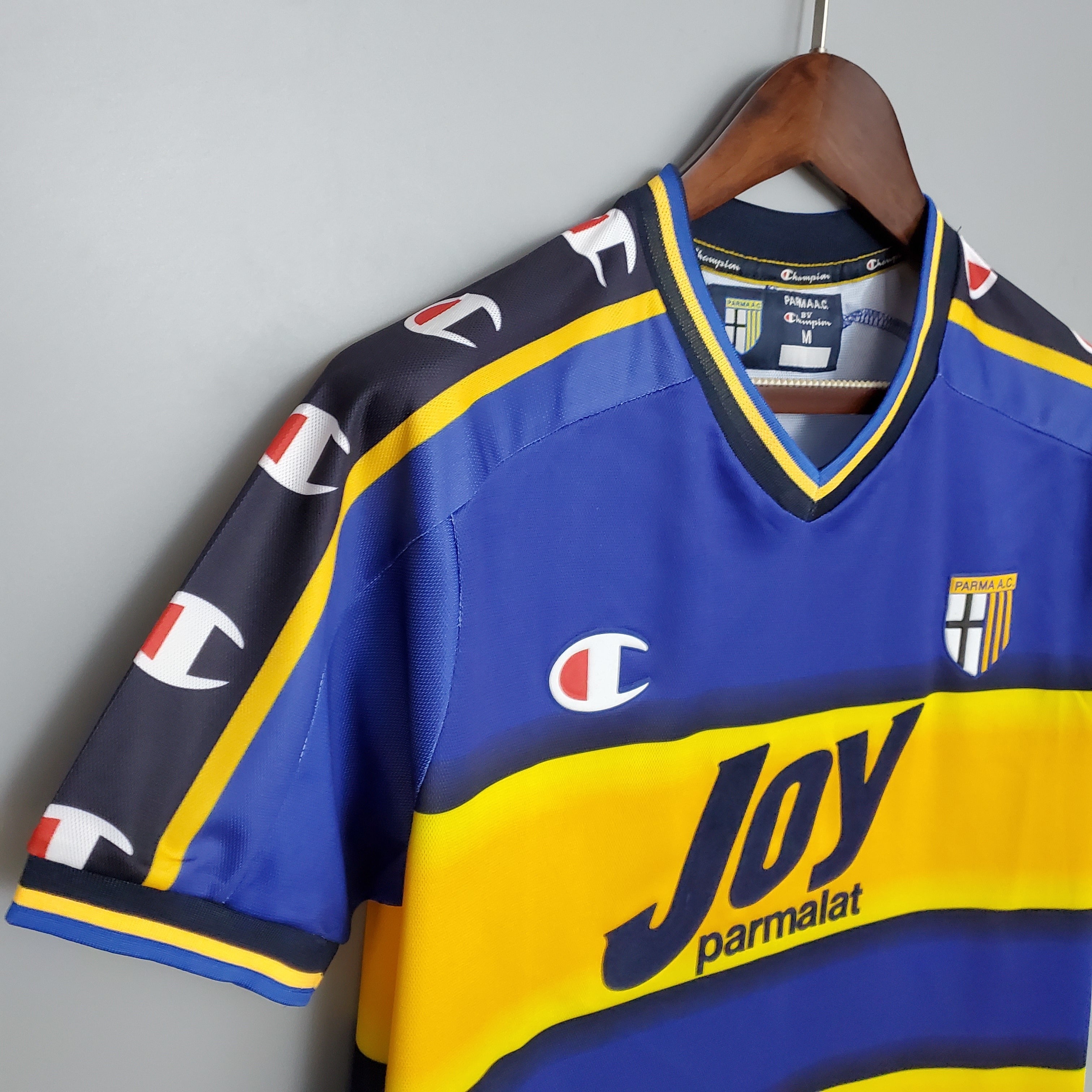 1990s Parma Retro Football Shirt | Blue Yellow Home