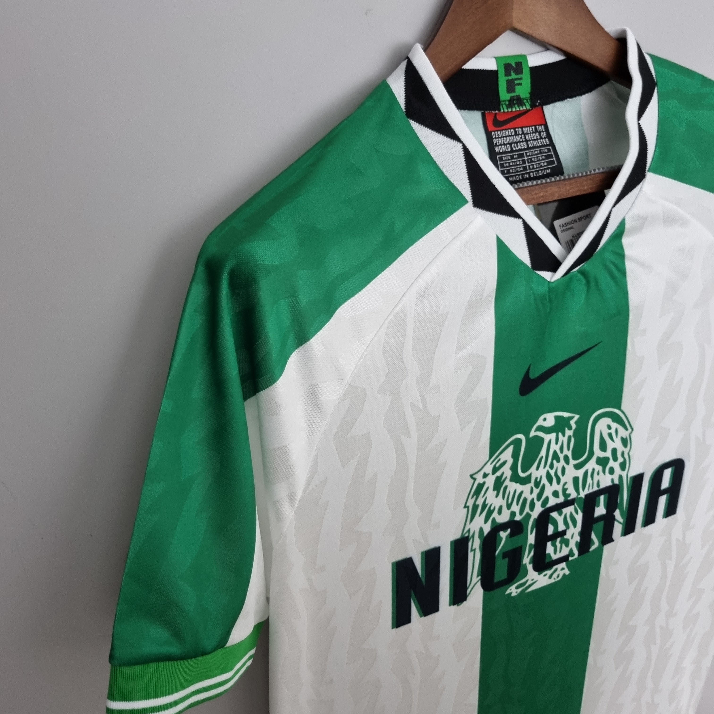 1990s Nigeria Retro Football Shirt | Green White Home