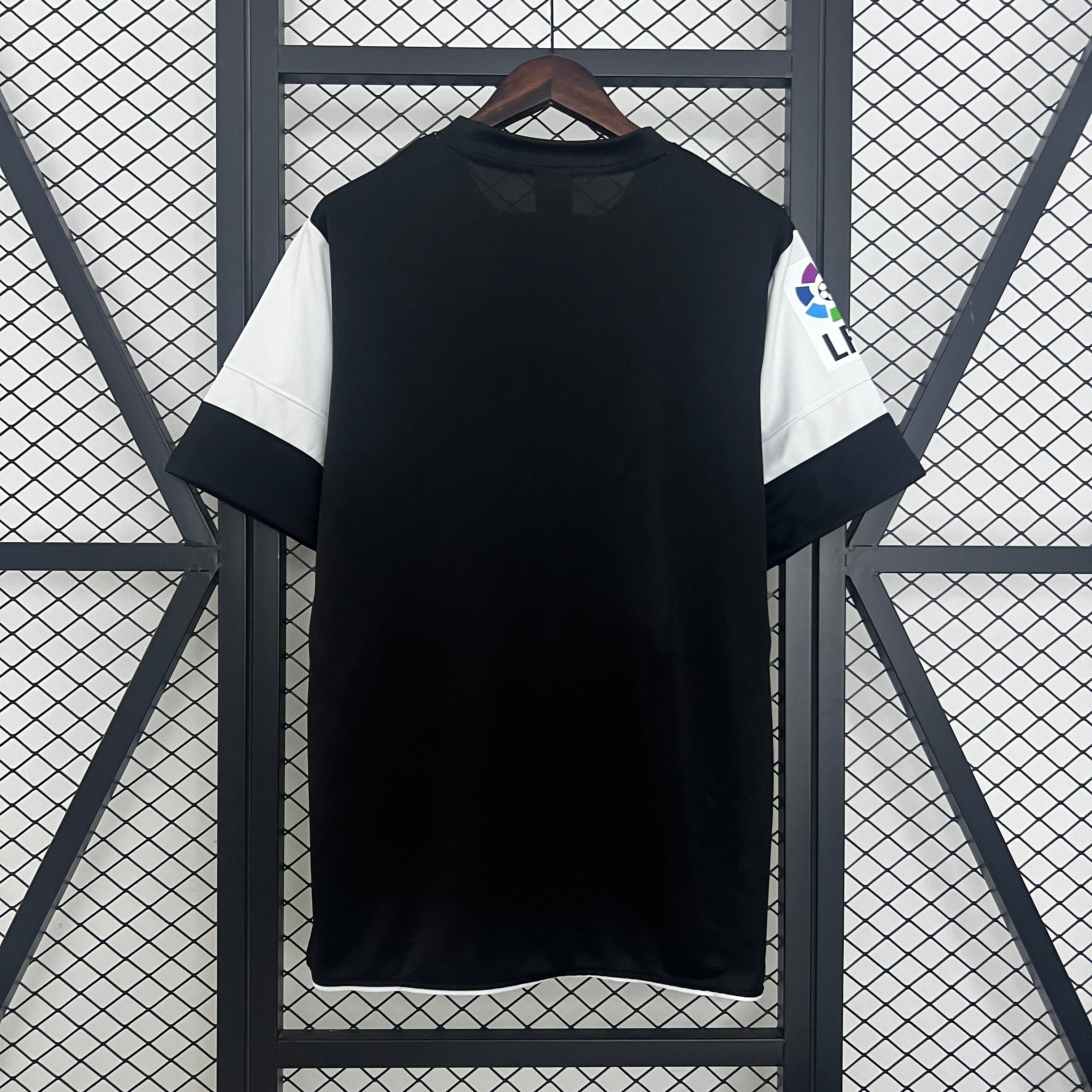 2020s Malaga Retro Football Shirt | Black White Home