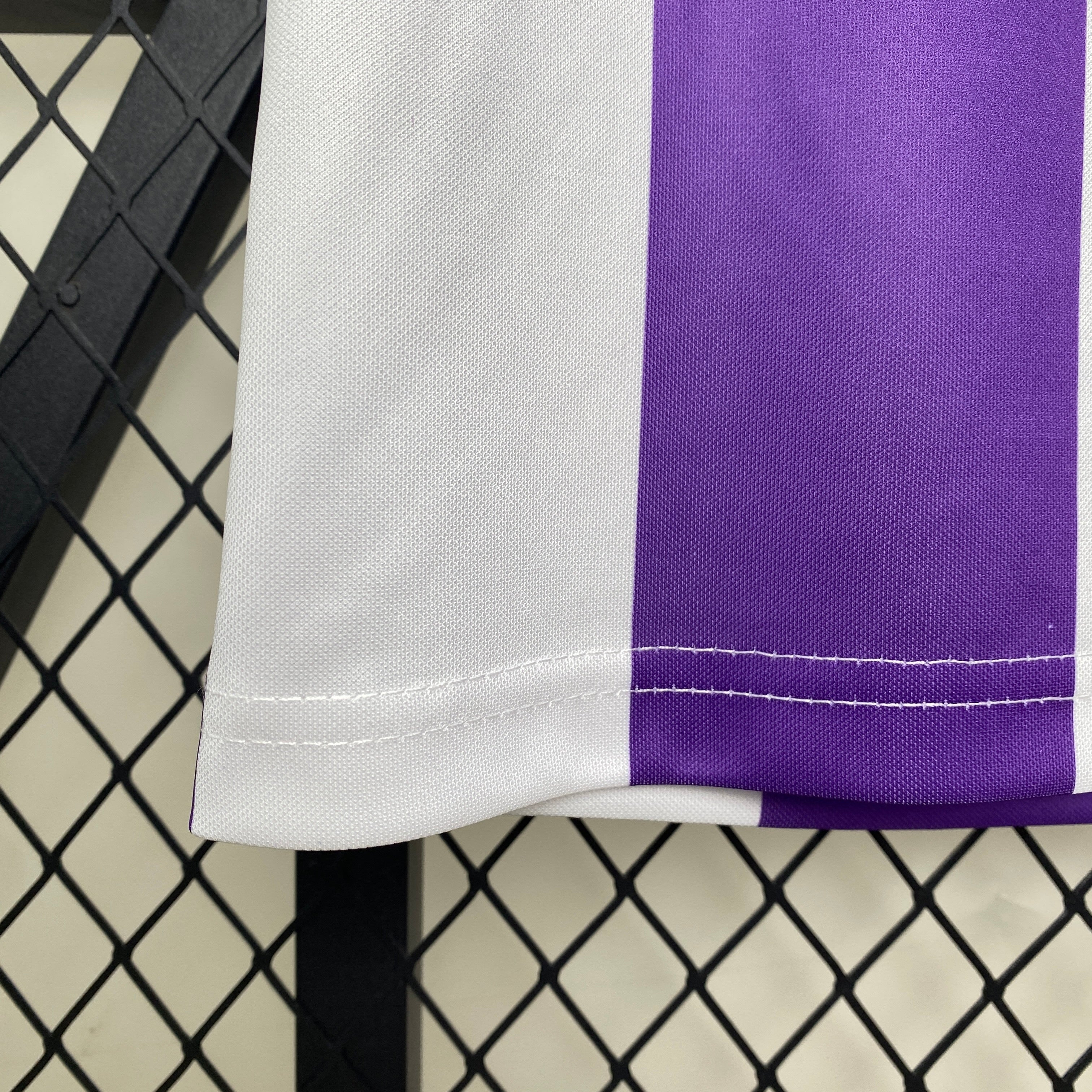 1980s Real Valladolid Retro Football Shirt | Purple White Home