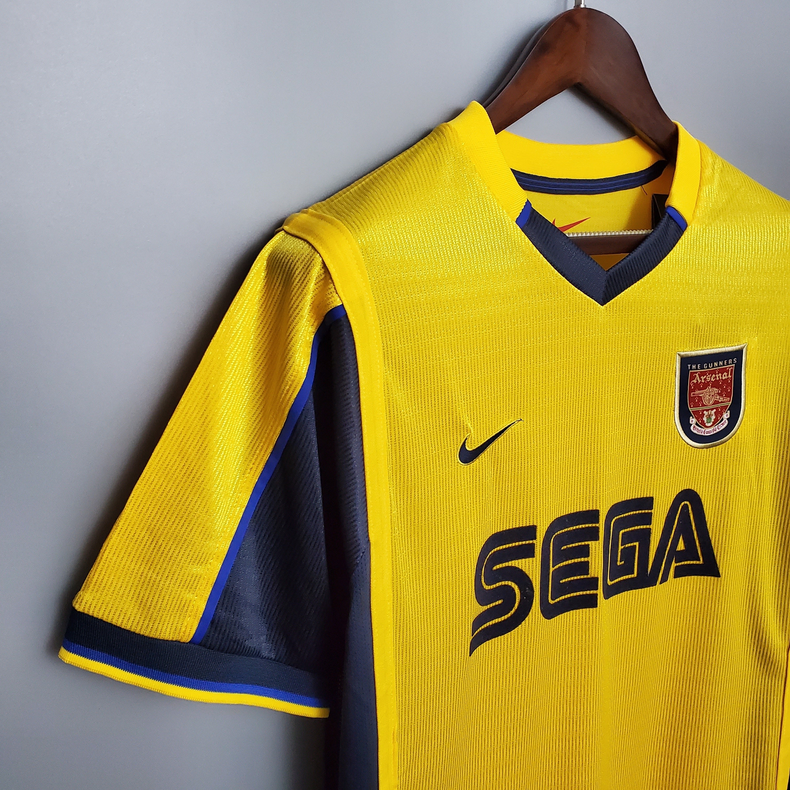 1990s Arsenal Retro Football Shirt | Yellow Navy Home