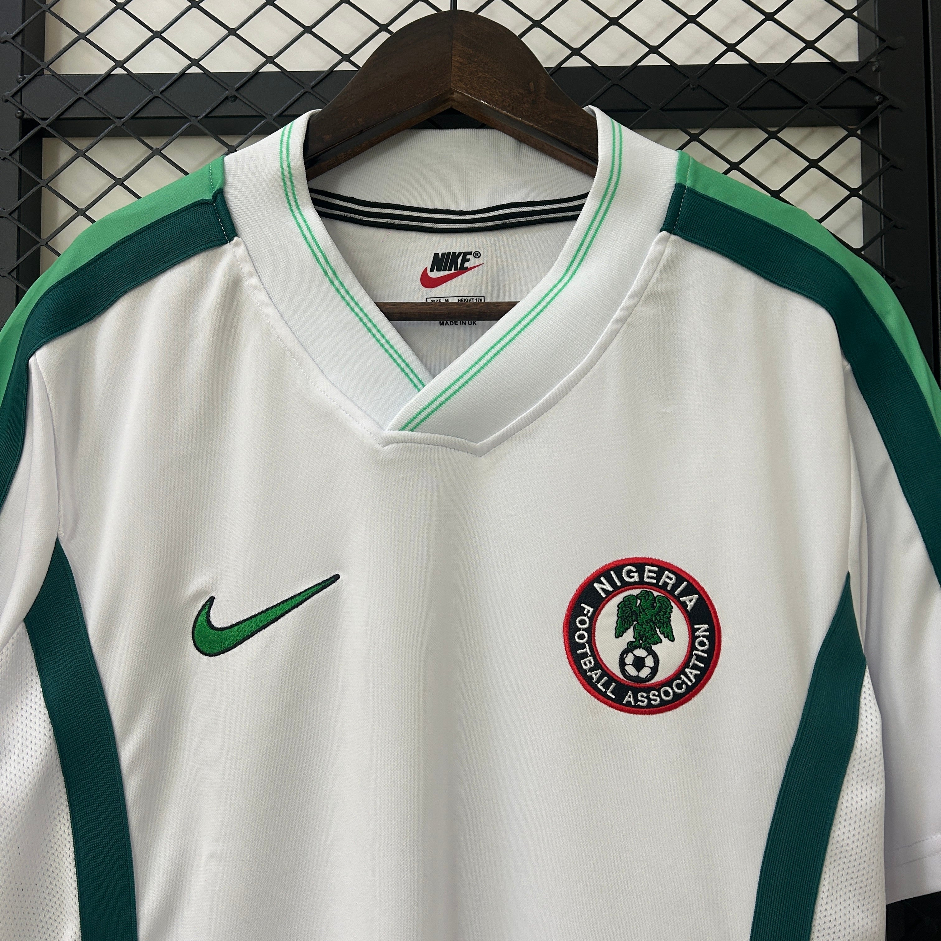 2000s Nigeria Retro Football Shirt | White Green Home