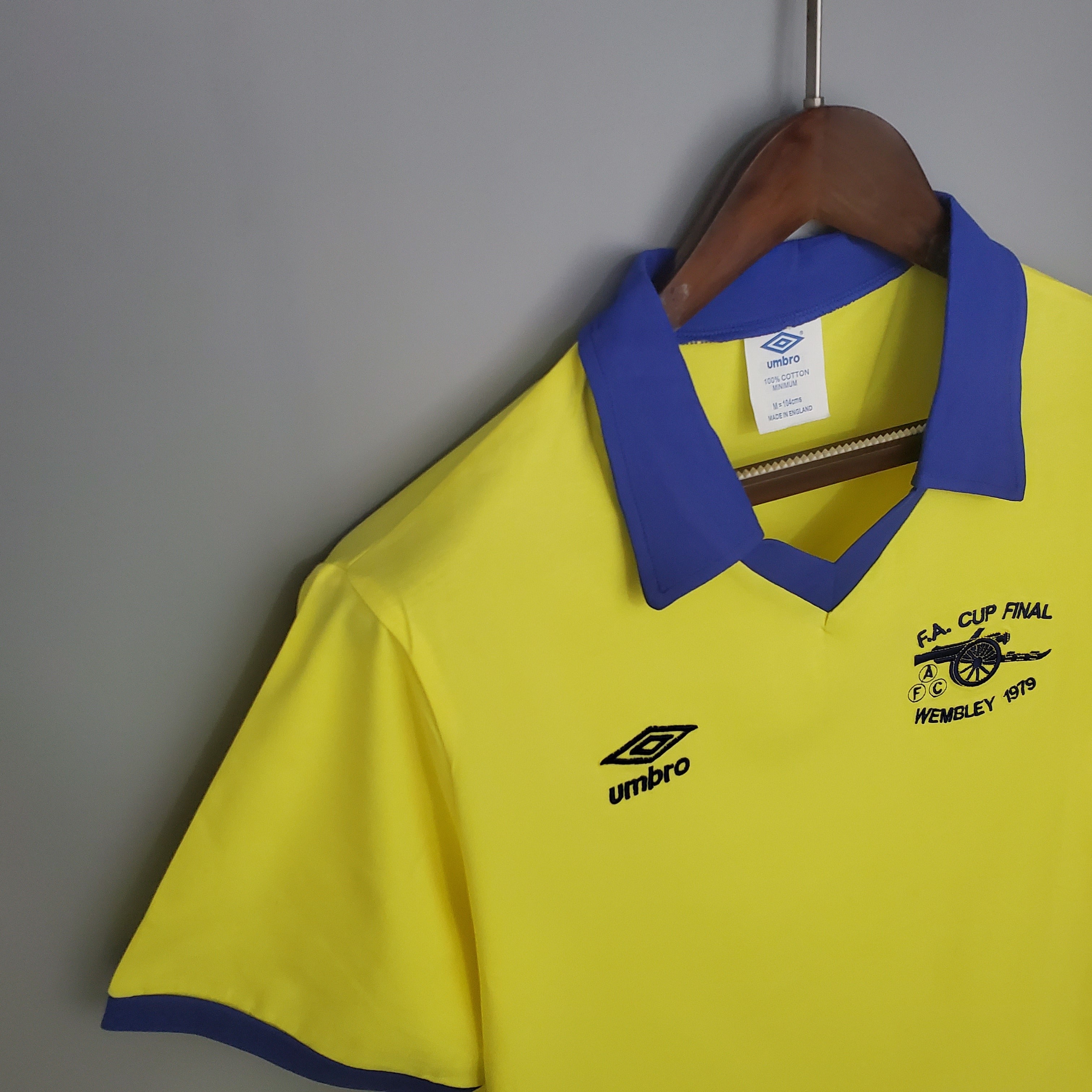 1970s England Retro Football Shirt | Yellow Blue Home