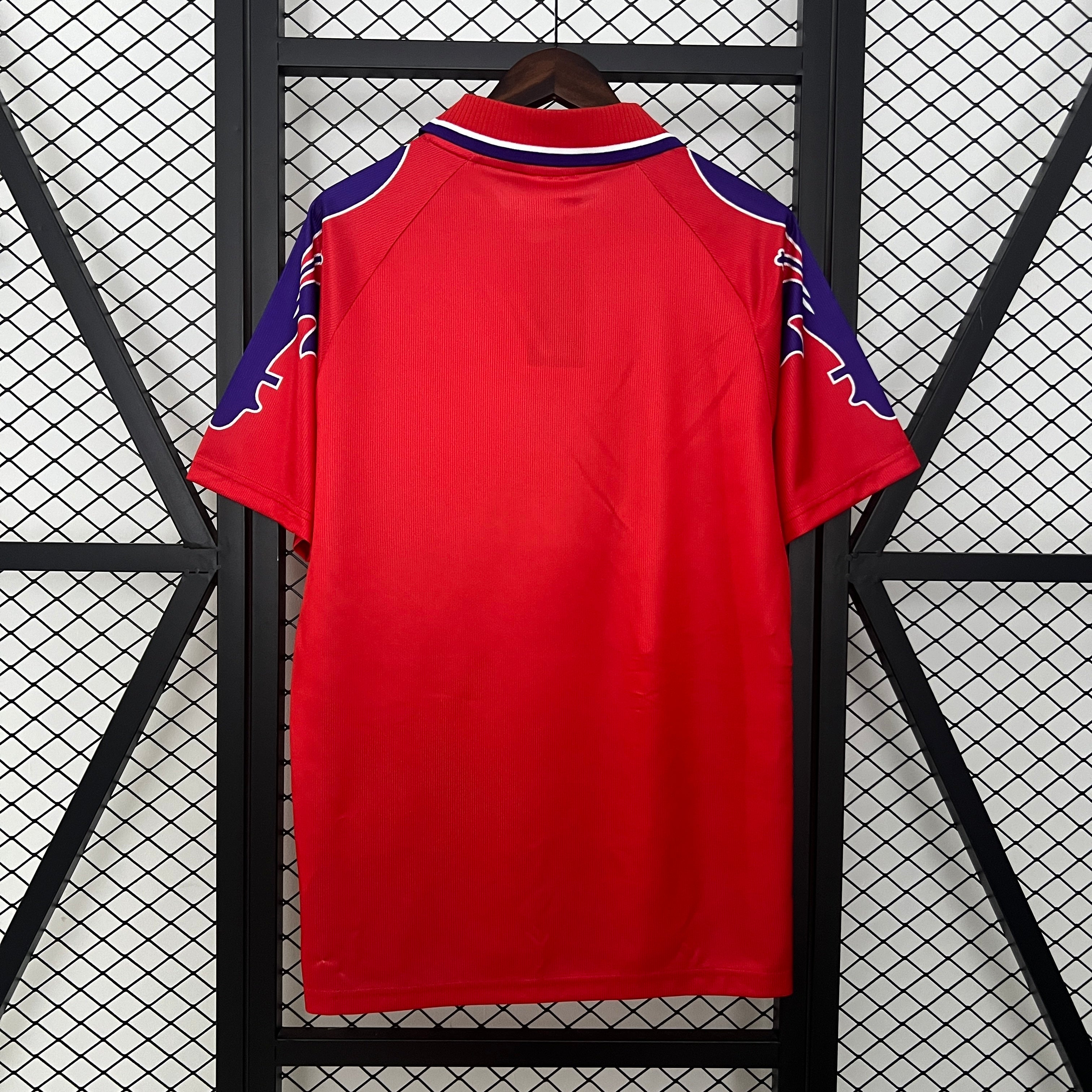 1990s Fiorentina Retro Football Shirt | Red Purple Home