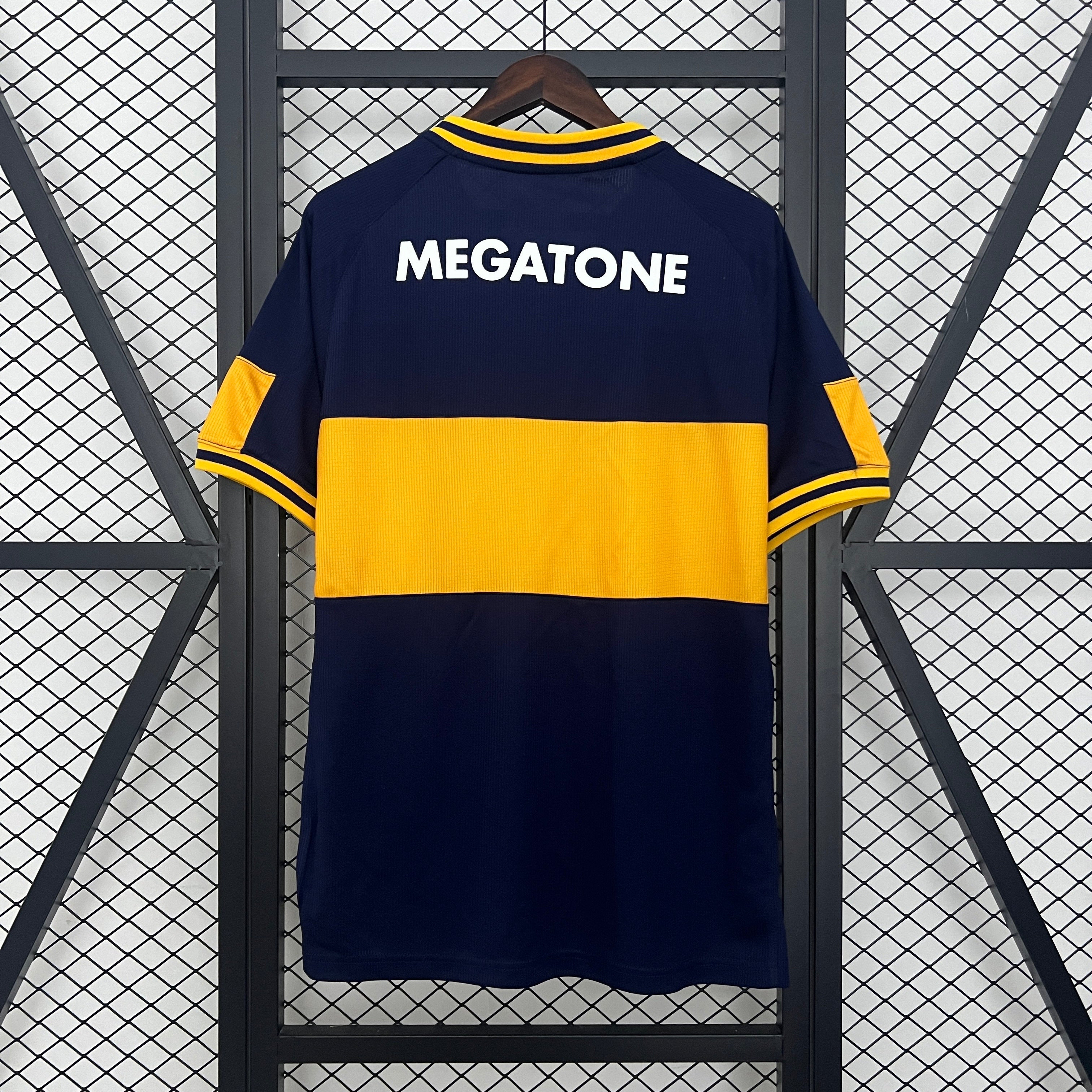 1990s Boca Juniors Retro Football Shirt | Navy Yellow Home