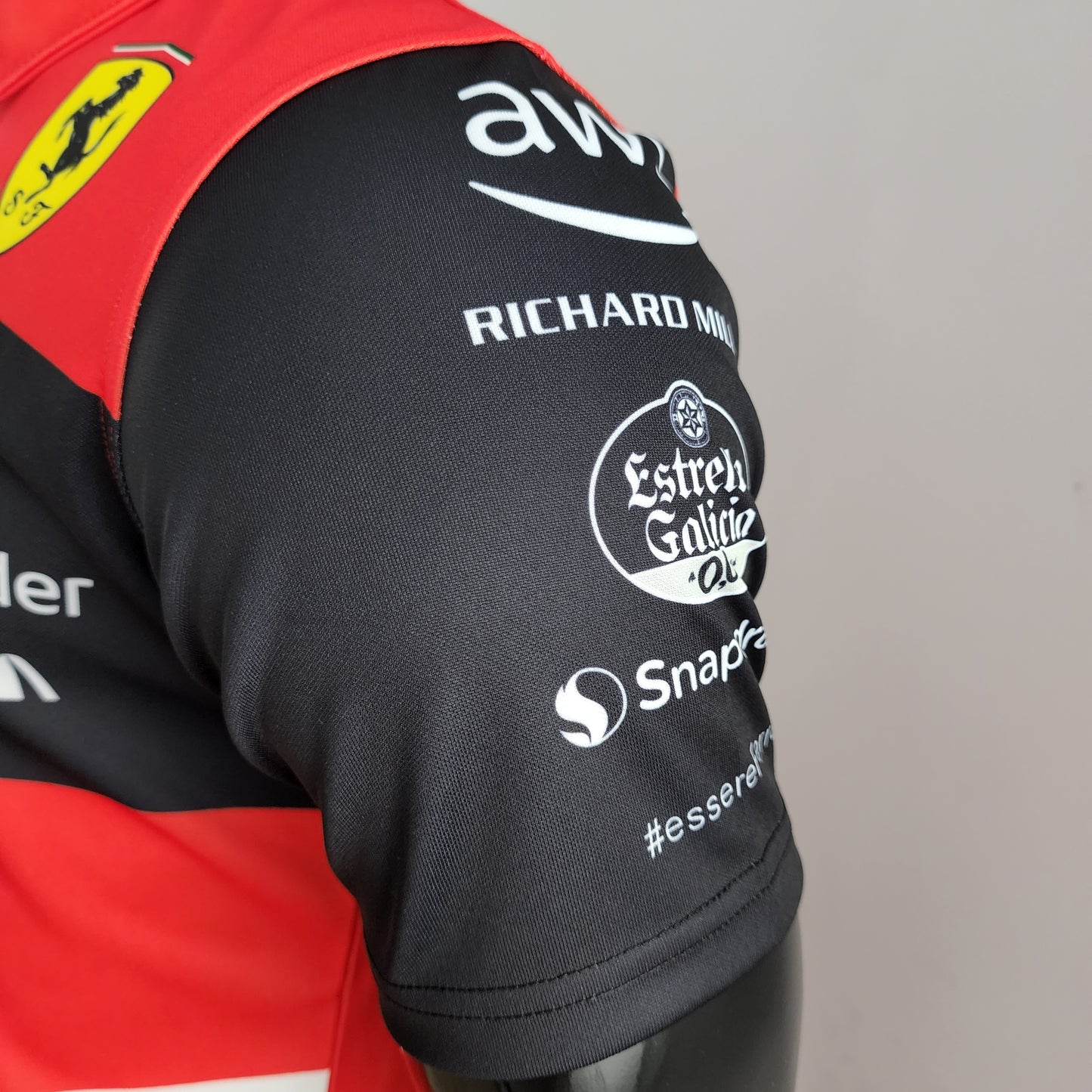 Ferrari F1 2023 Polo – Player Fit – Charles Leclerc #16 | Red