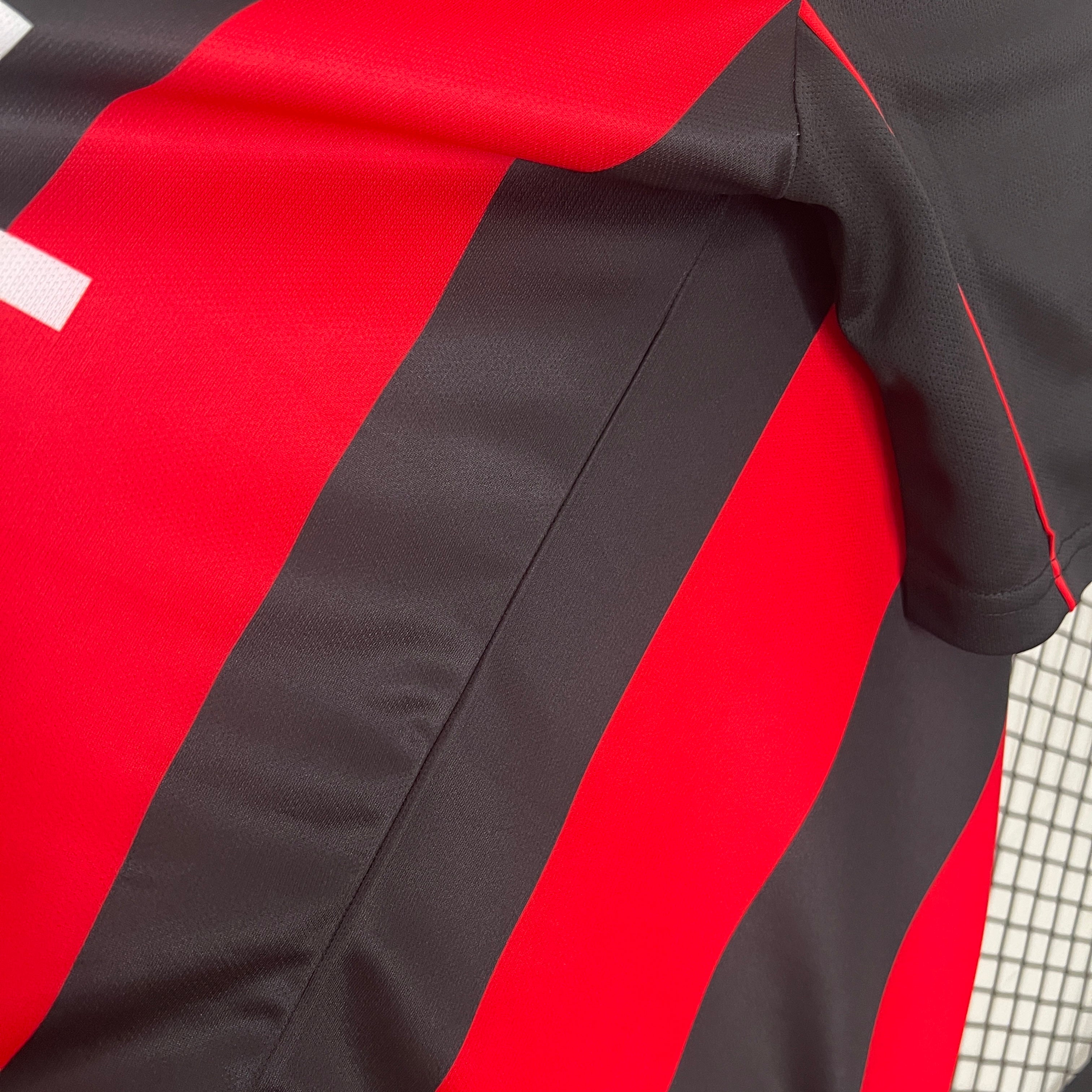 1990s AC Milan Retro Football Shirt | Red Black Home