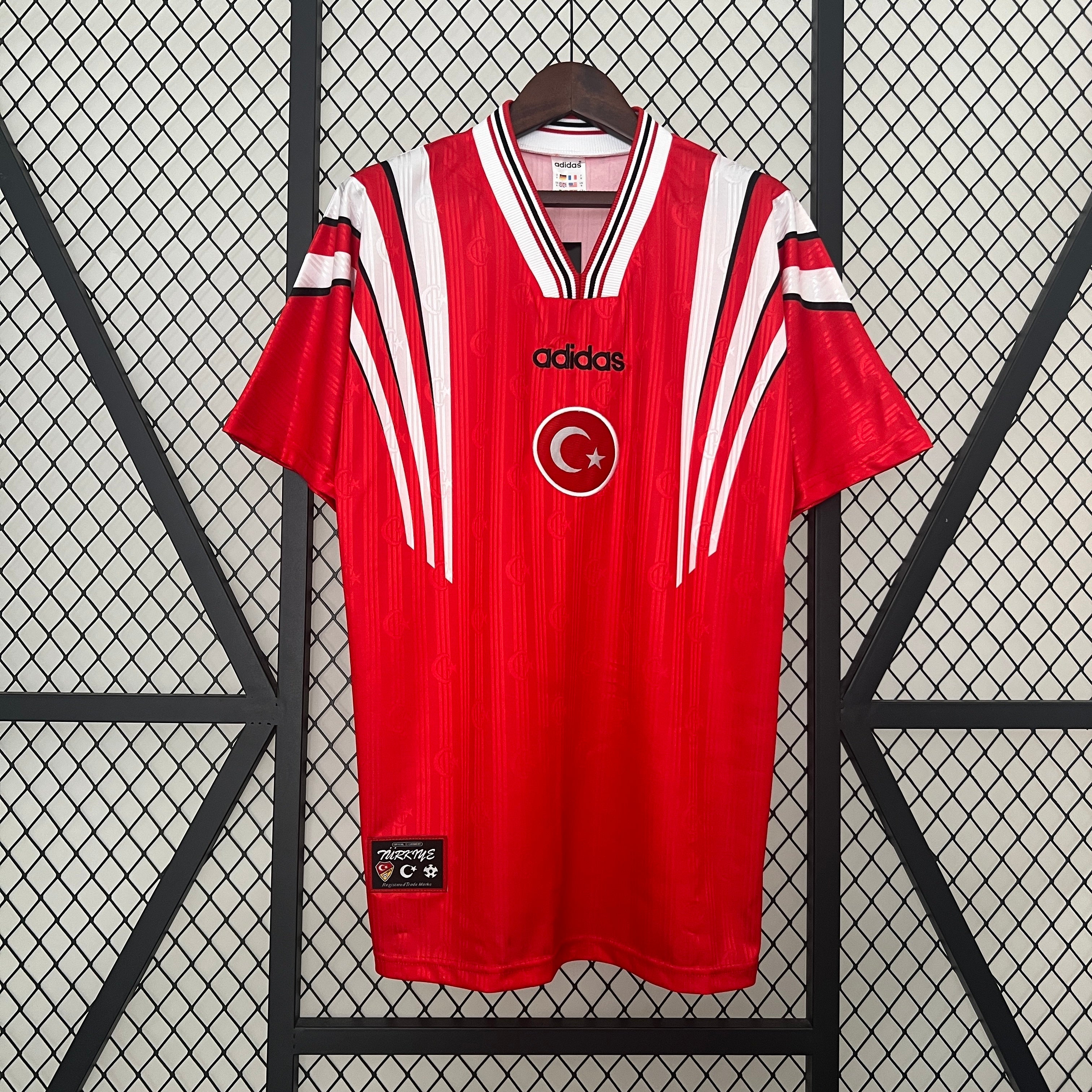 1990s Turkey Retro Football Shirt | Red White Home