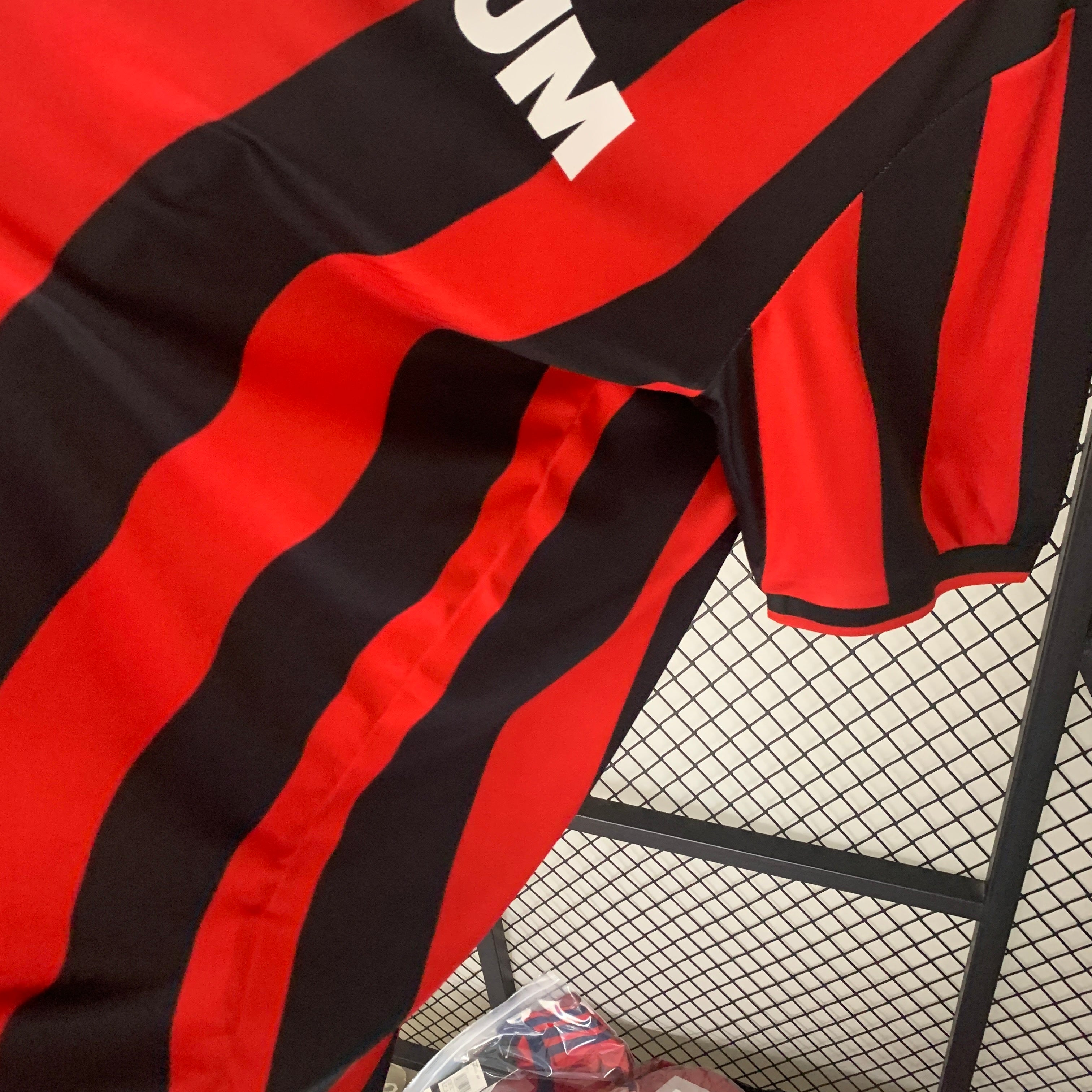 1990s AC Milan Retro Football Shirt | Red Black Home