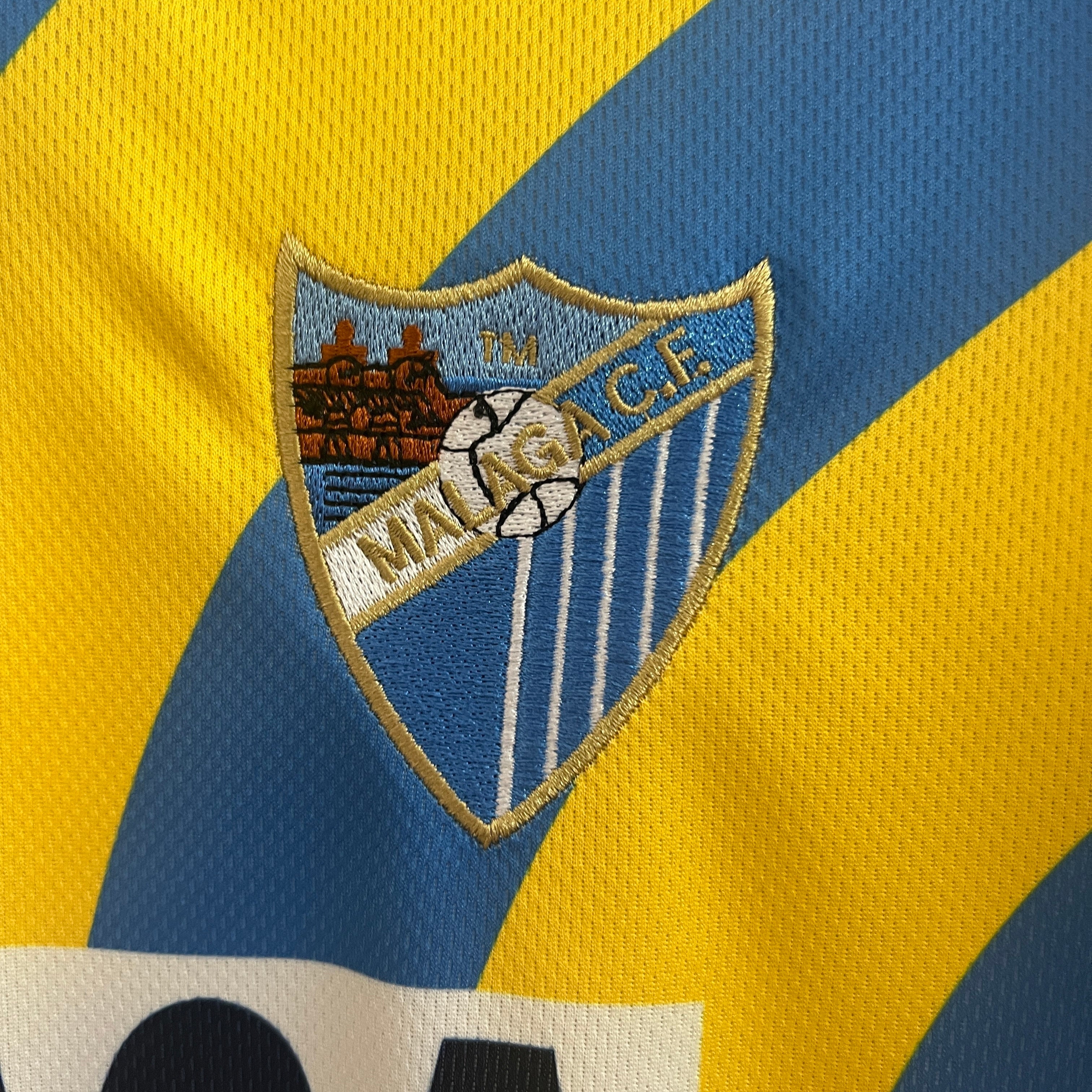 1990s Malaga Retro Football Shirt | Yellow Blue Home