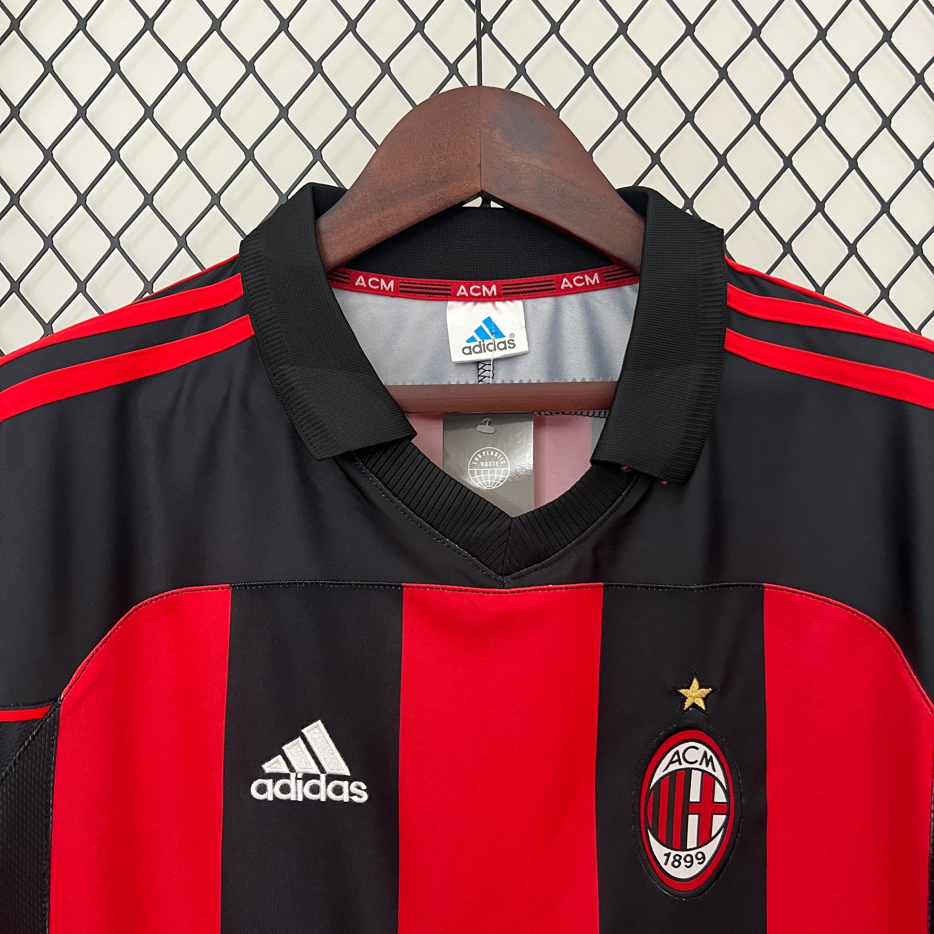 1990s AC Milan Retro Football Shirt | Red Black Home