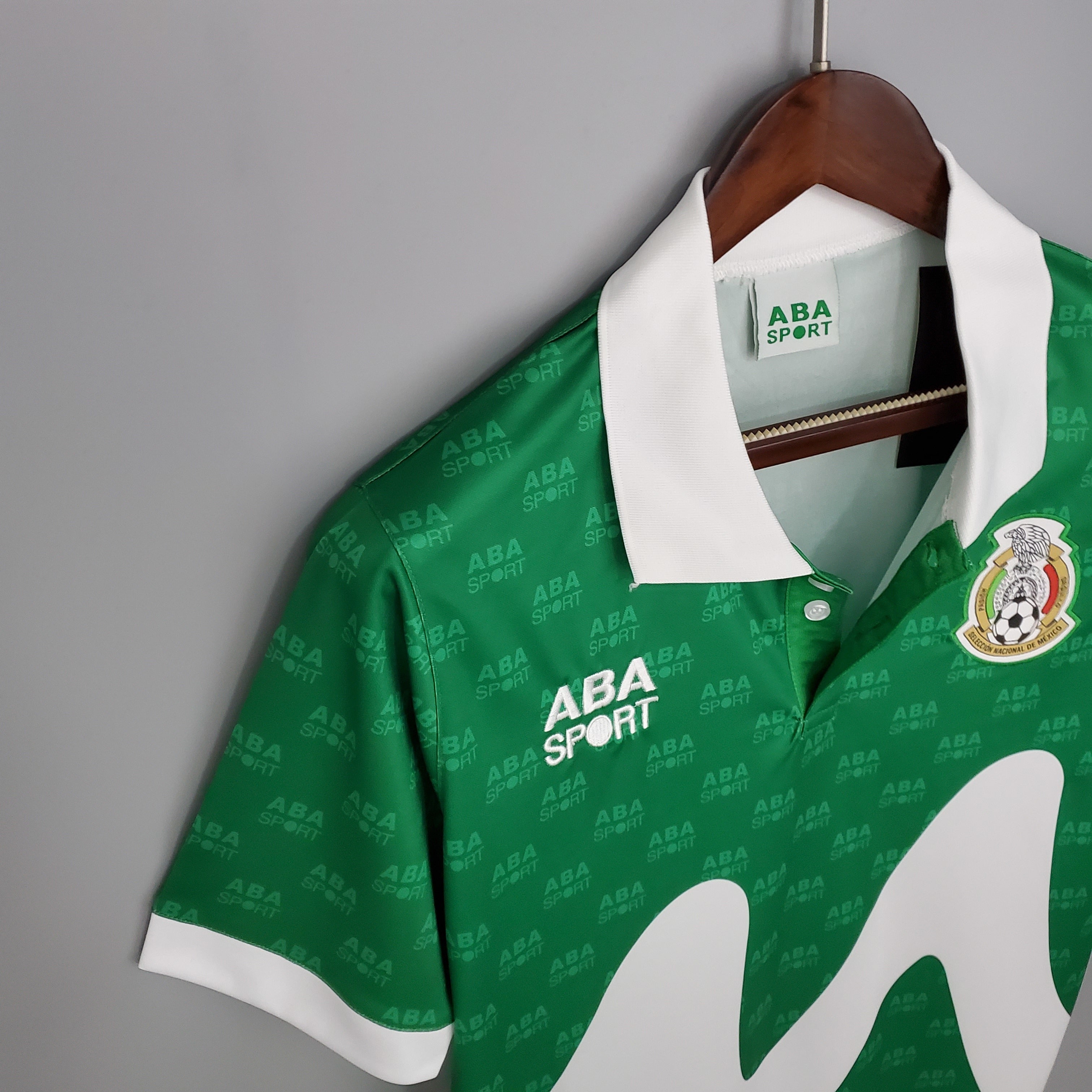 1990s Mexico Retro Football Shirt | Green White Home