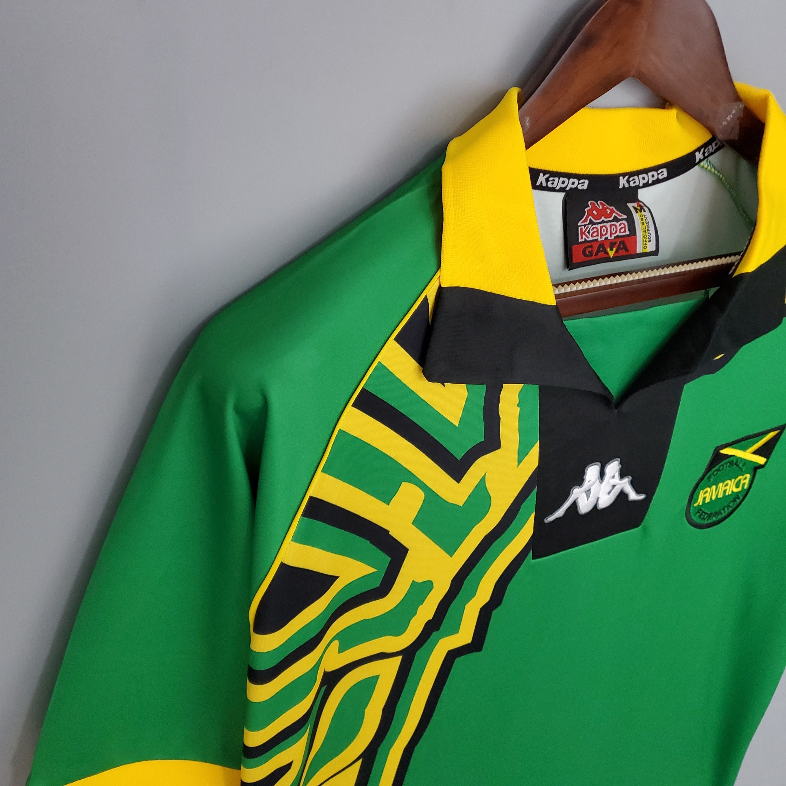 1990s Jamaica Retro Football Shirt | Green Yellow Home