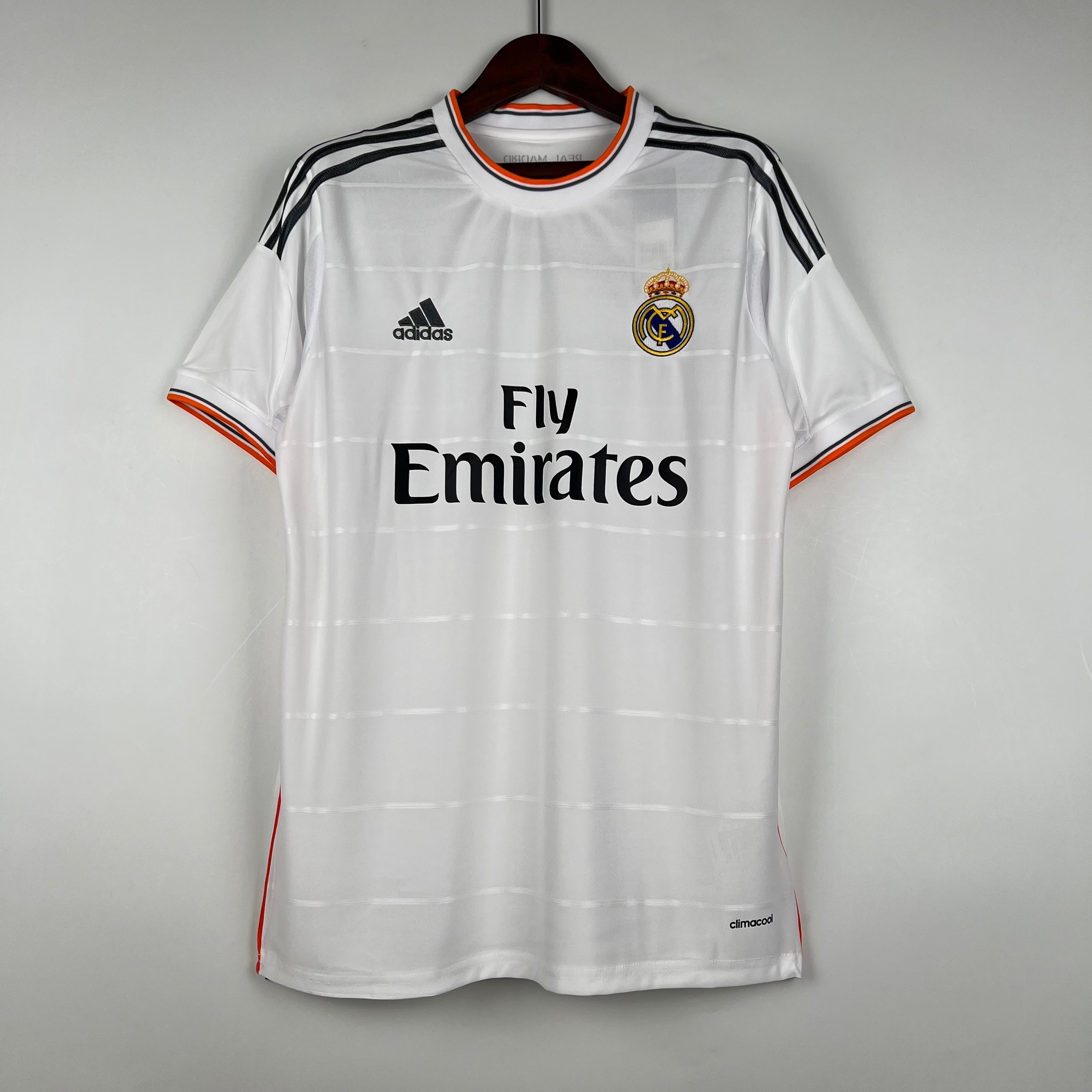 2010s Real Madrid Retro Football Shirt | White Orange Home