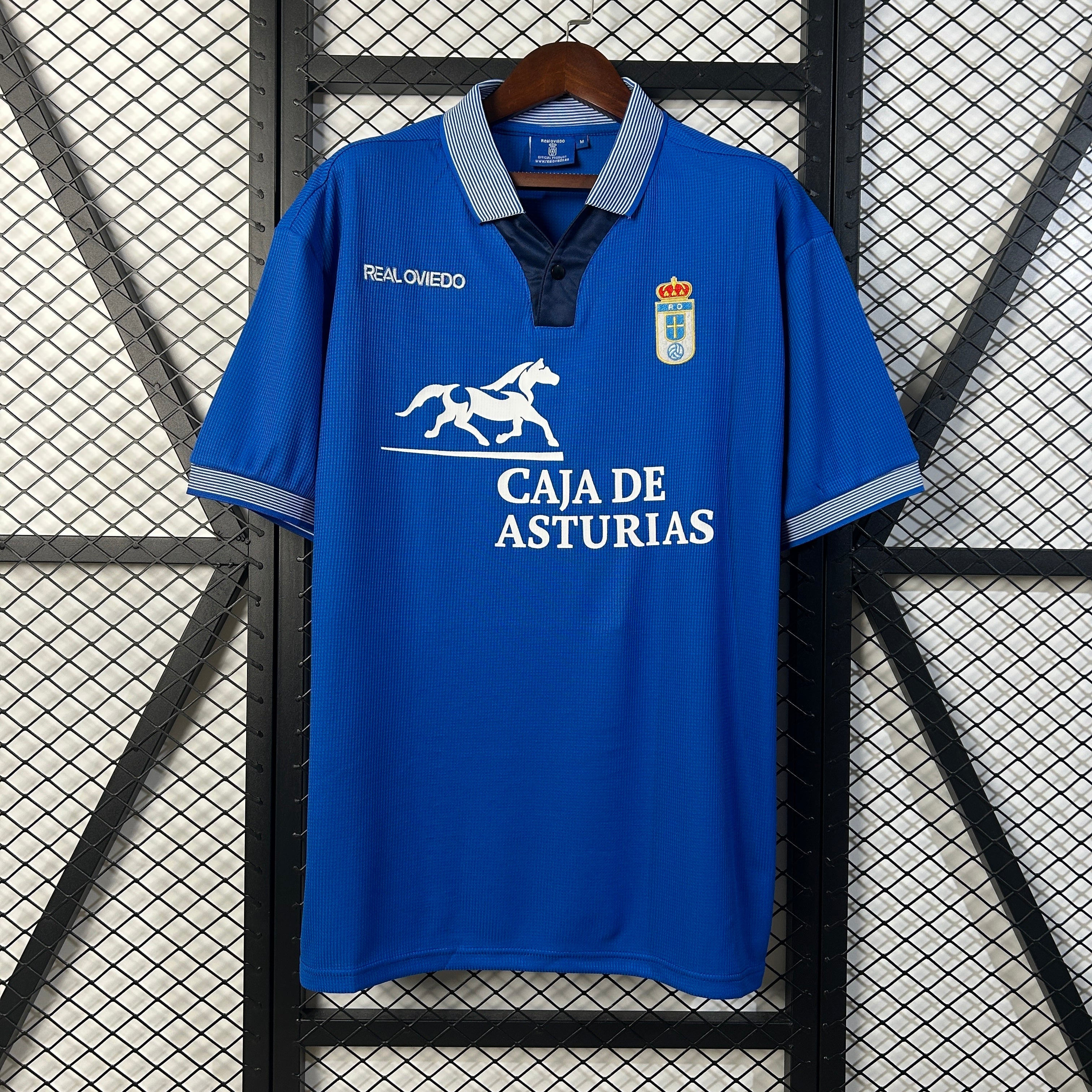 1990s Real Oviedo Retro Football Shirt | Blue White Home