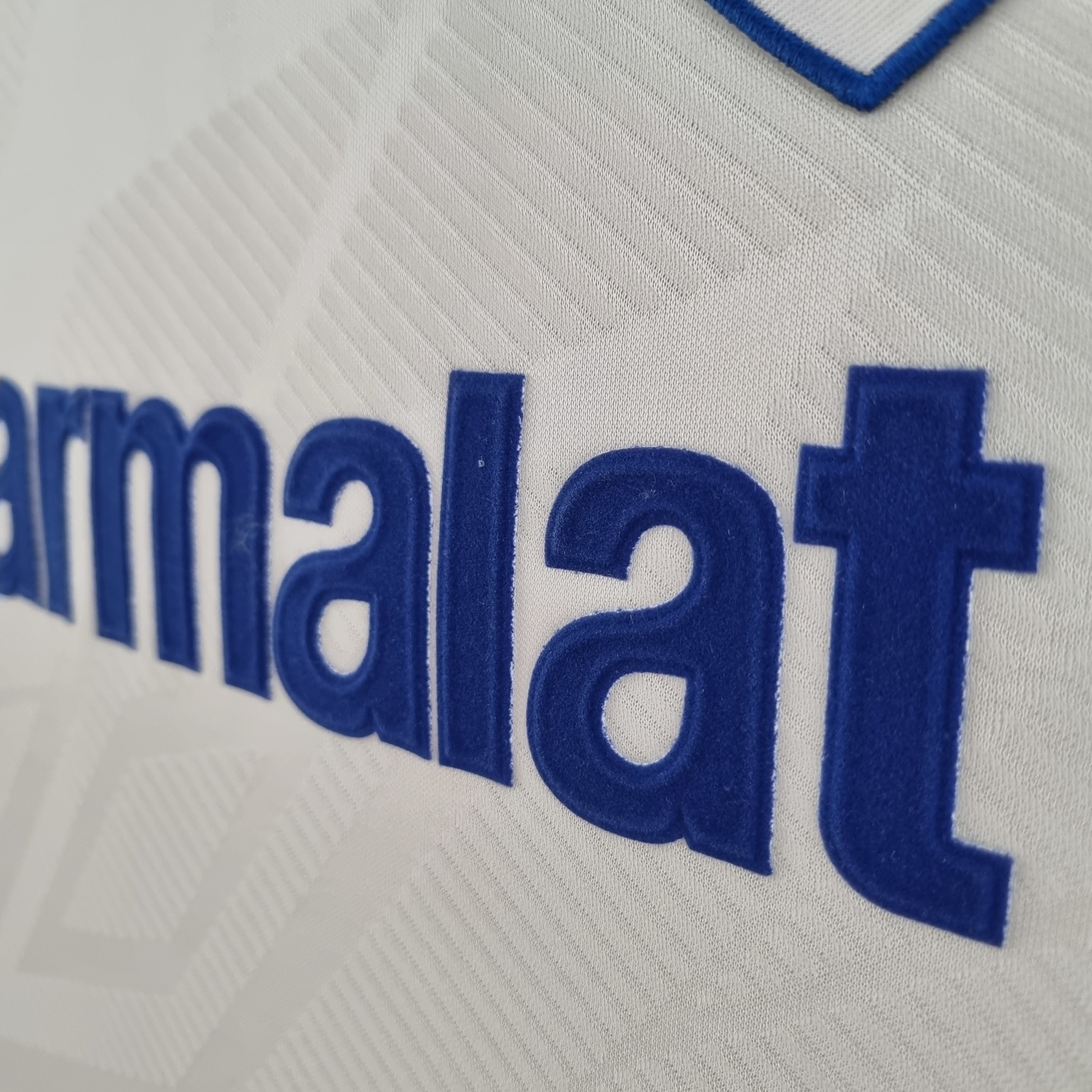 1990s Parma Retro Football Shirt | White Blue Home