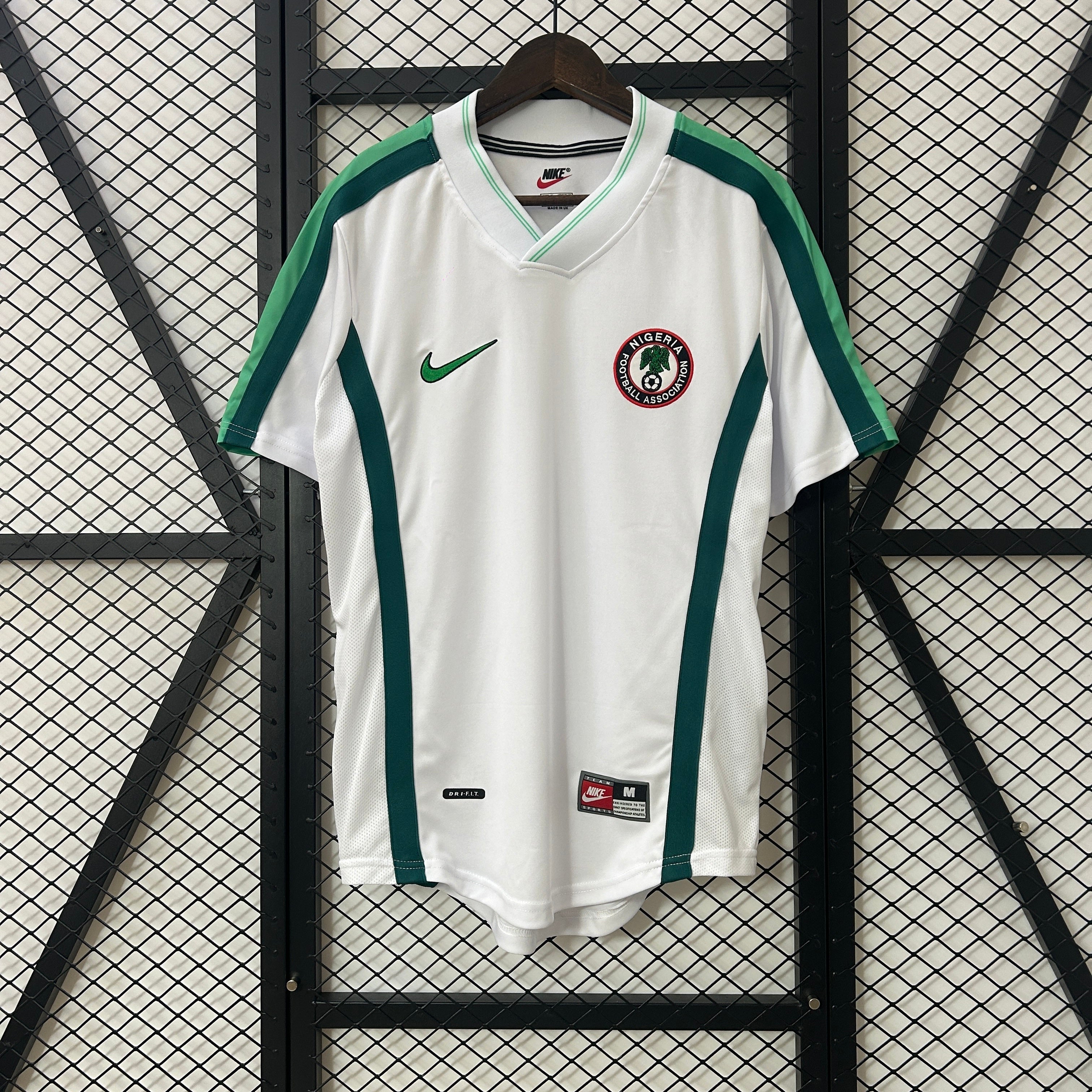 2000s Nigeria Retro Football Shirt | White Green Home