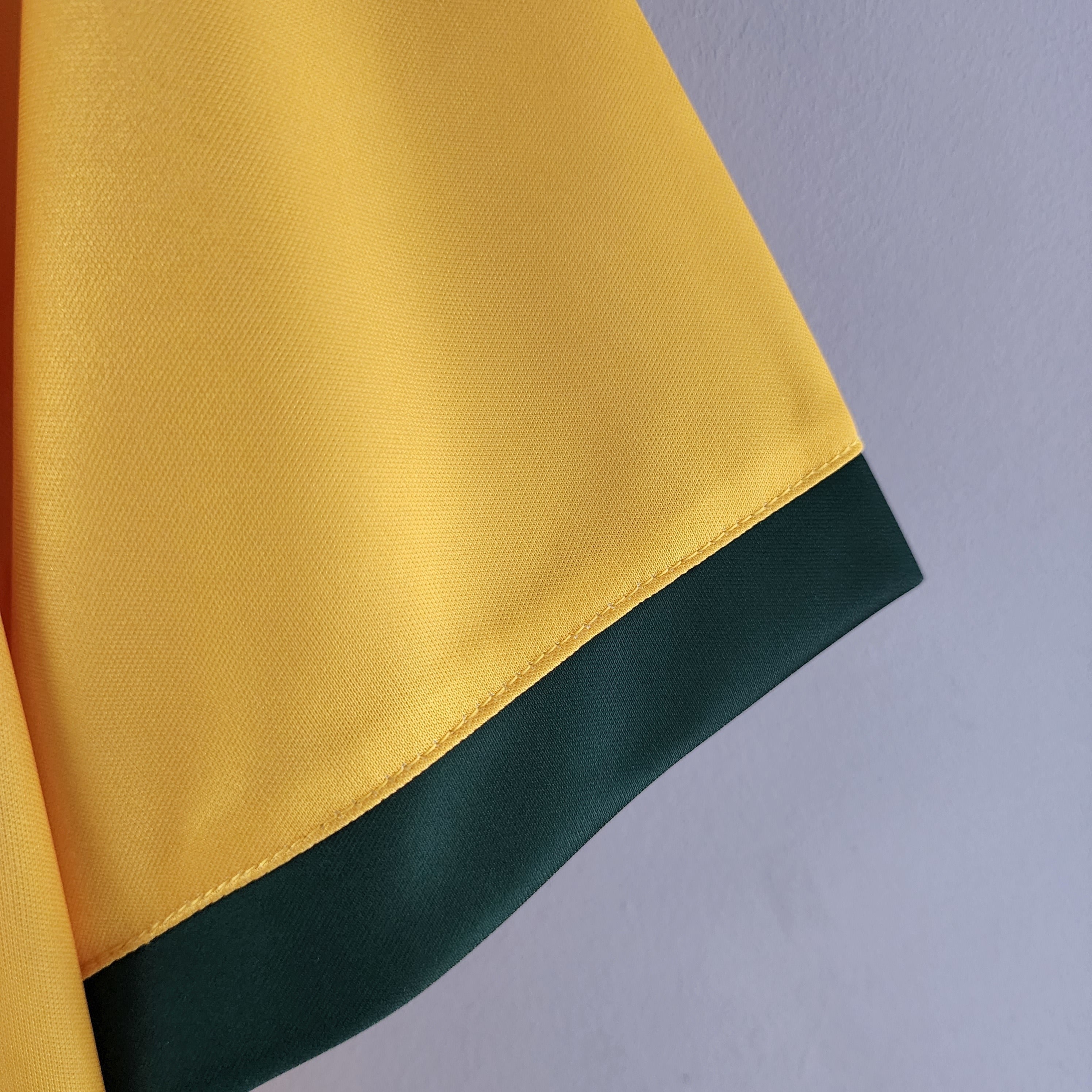 1990s Brazil Retro Football Shirt | Yellow Green Home
