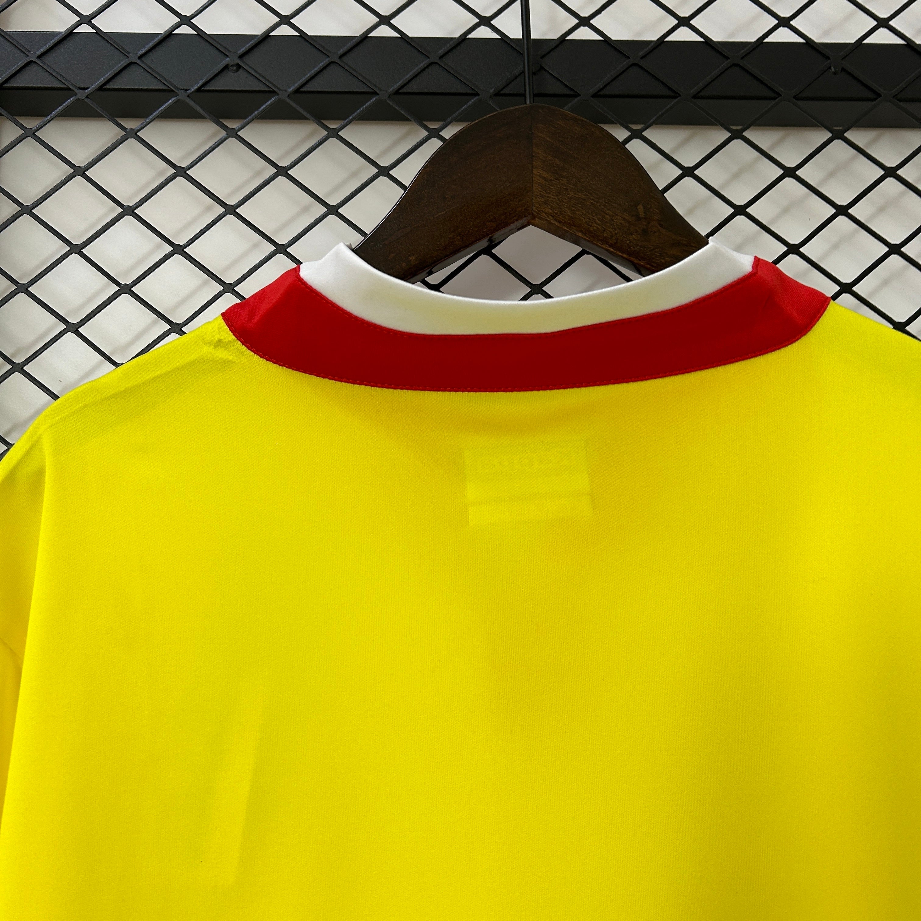 1990s Sporting Gijon Retro Football Shirt | Yellow Red Home