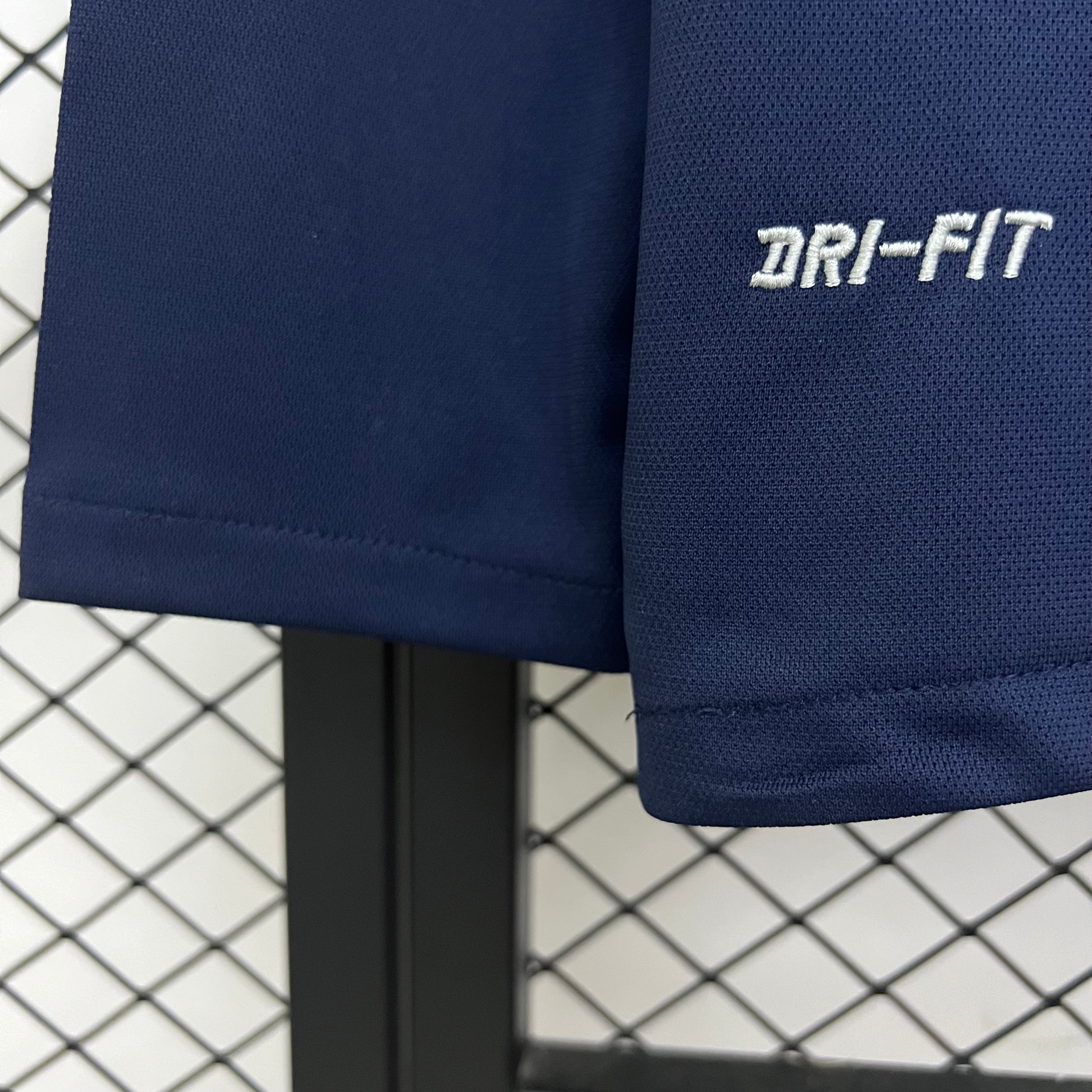 1990s France Retro Football Shirt | Navy White Home