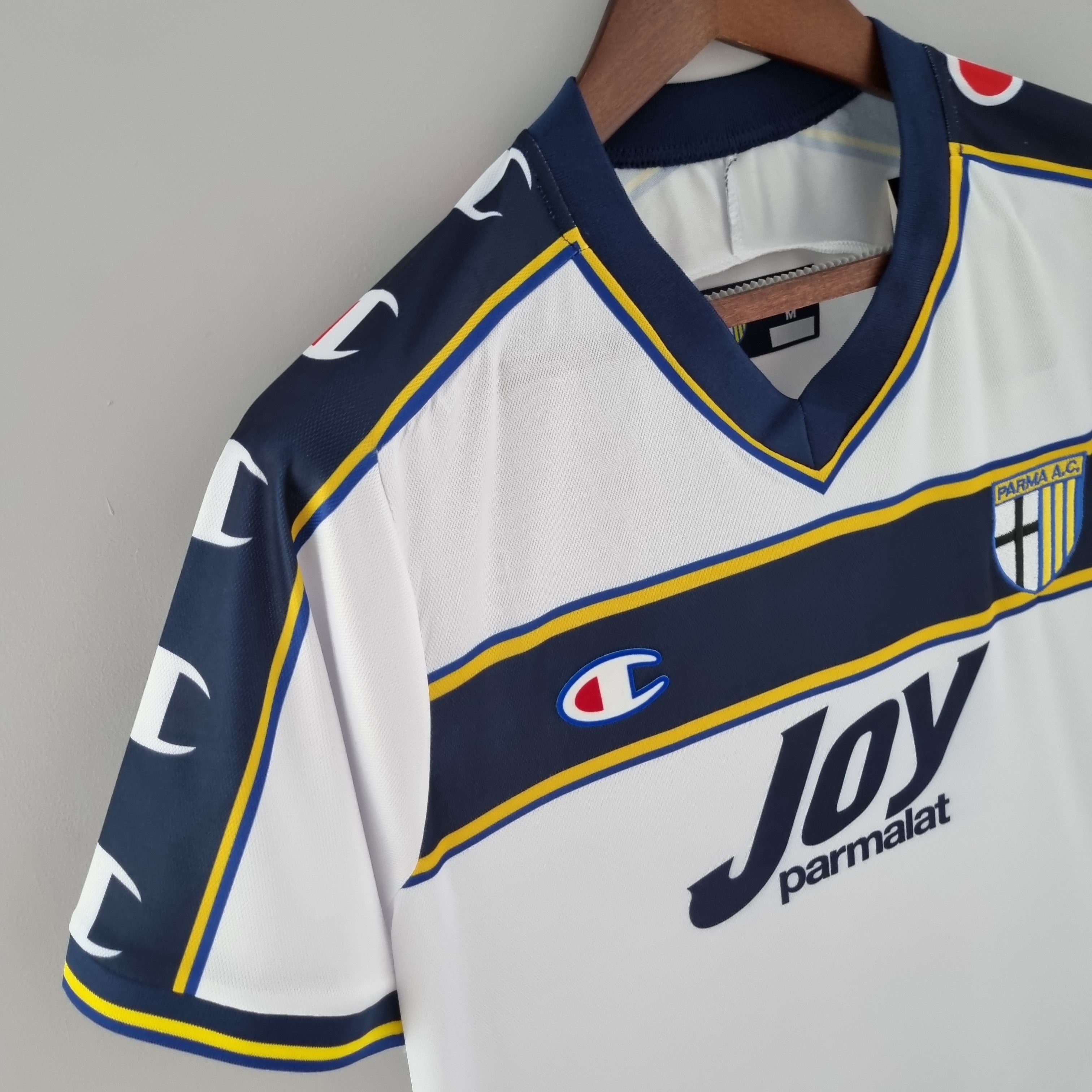 1990s Parma Retro Football Shirt | White Navy Home