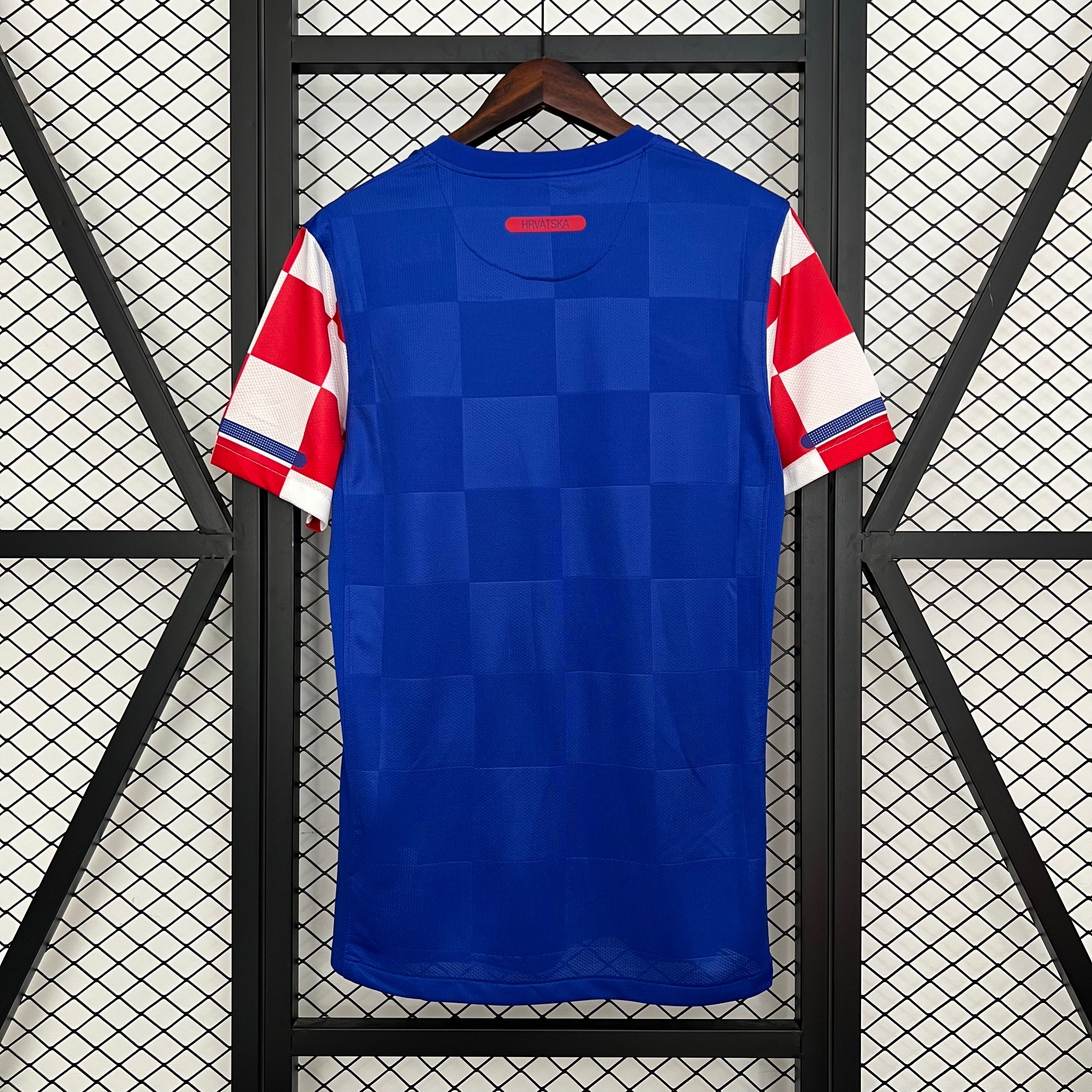 2010s Croatia Retro Football Shirt | Blue Red Home