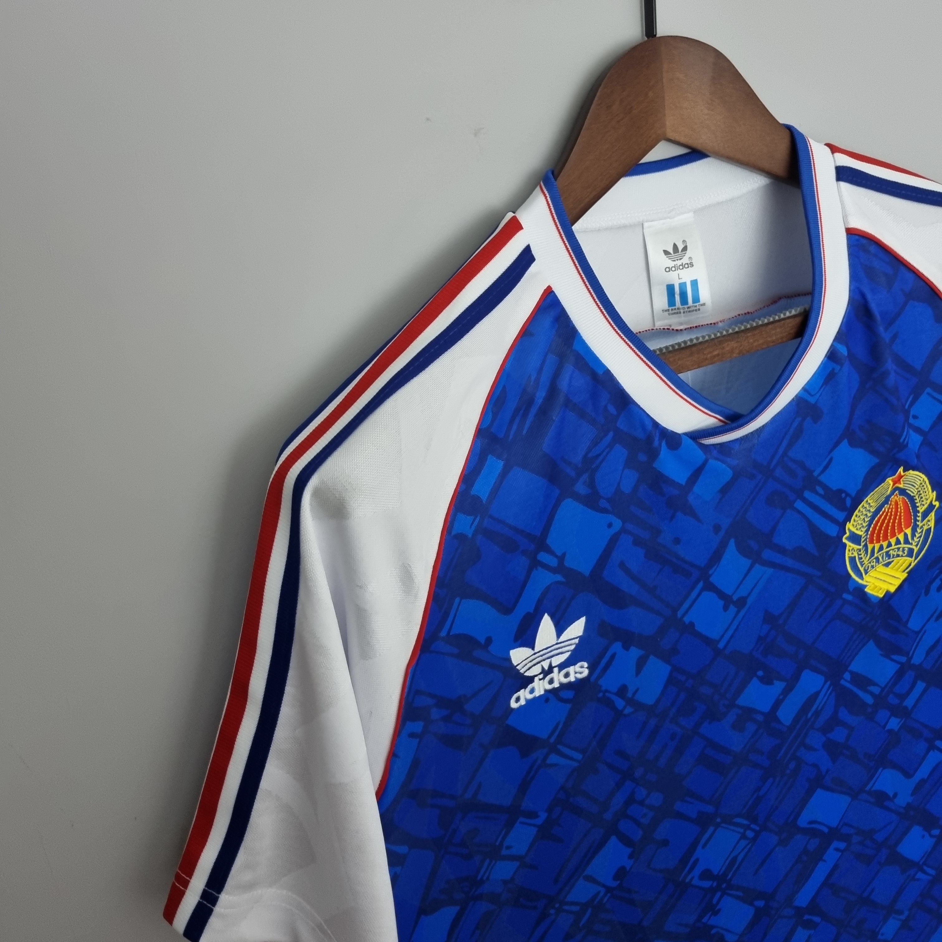 1990s Yugoslavia Retro Football Shirt | Blue White Home
