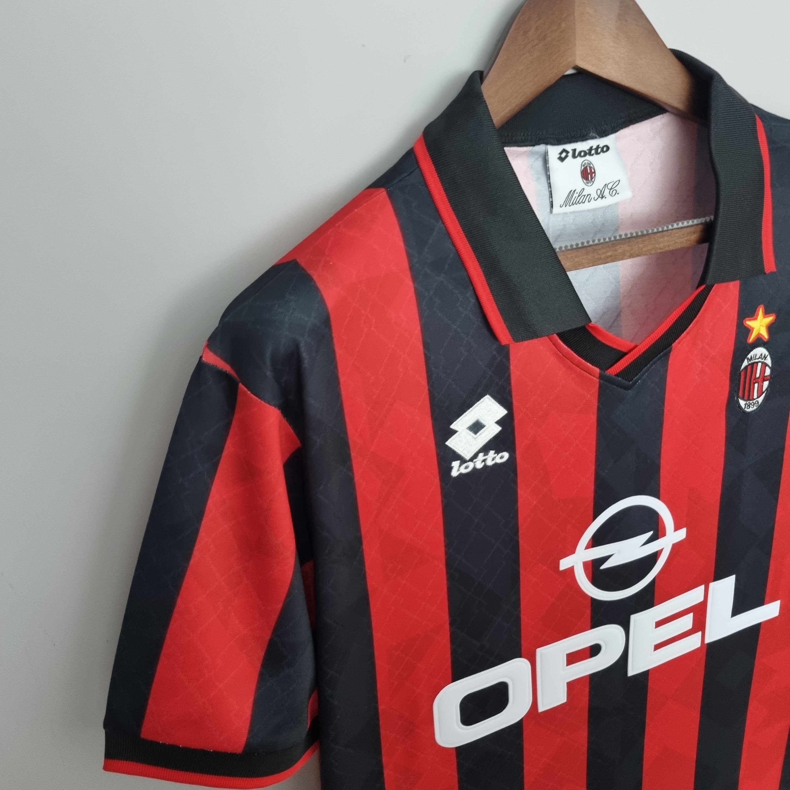 1990s AC Milan Retro Football Shirt | Red Black Home