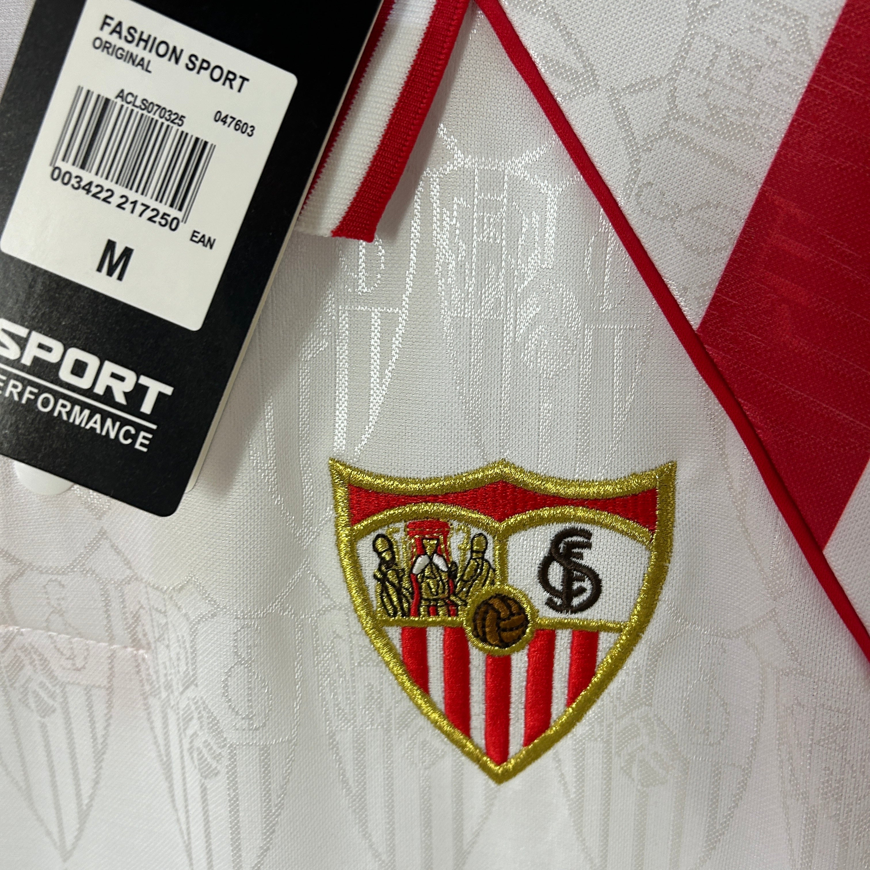 1990s Sevilla Retro Football Shirt | White Red Home