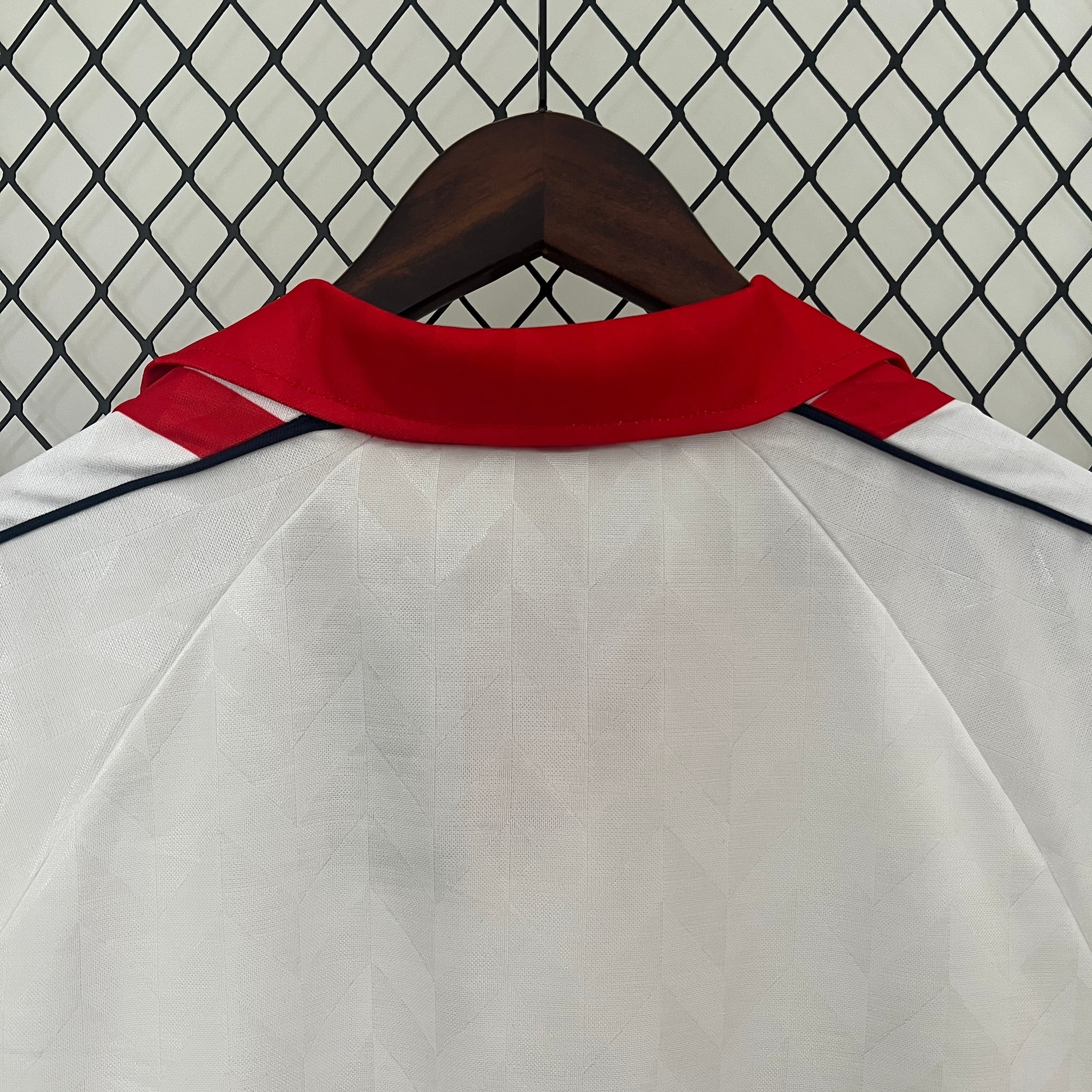 1990s Denmark Retro Football Shirt | White Red Home