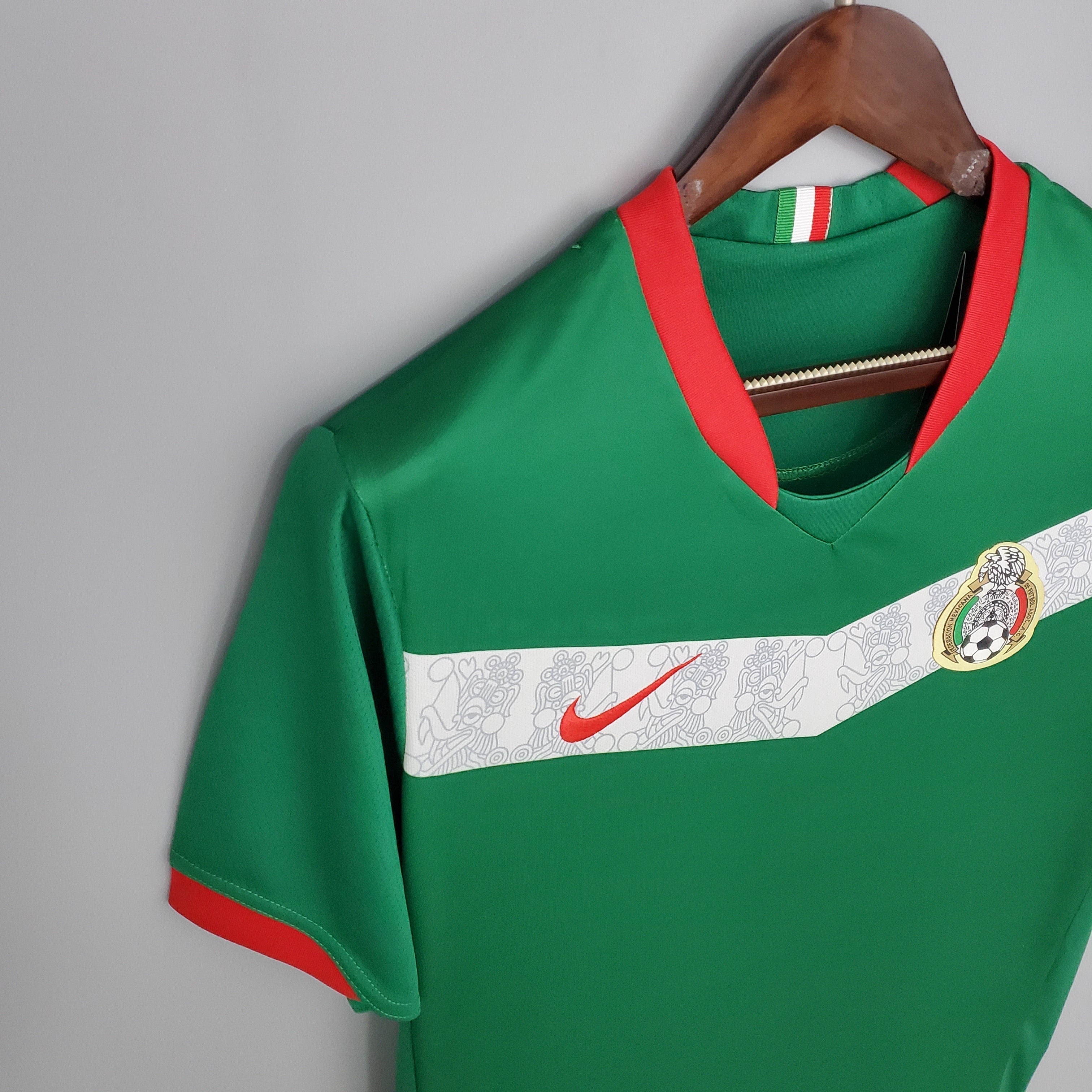 1990s Mexico Retro Football Shirt | Green Red Home