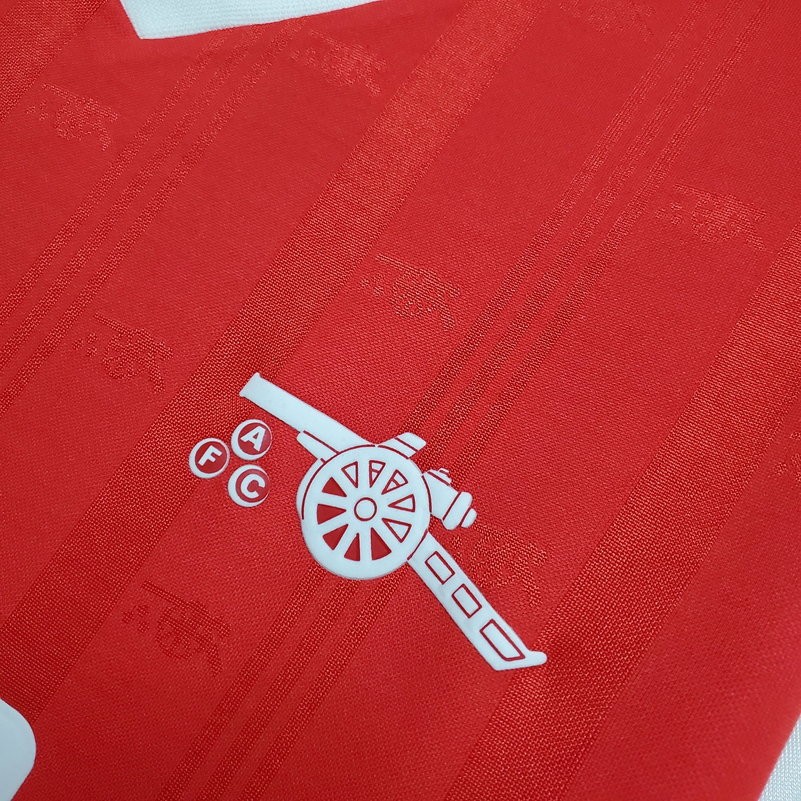 1980s Arsenal Retro Football Shirt | Red White Home