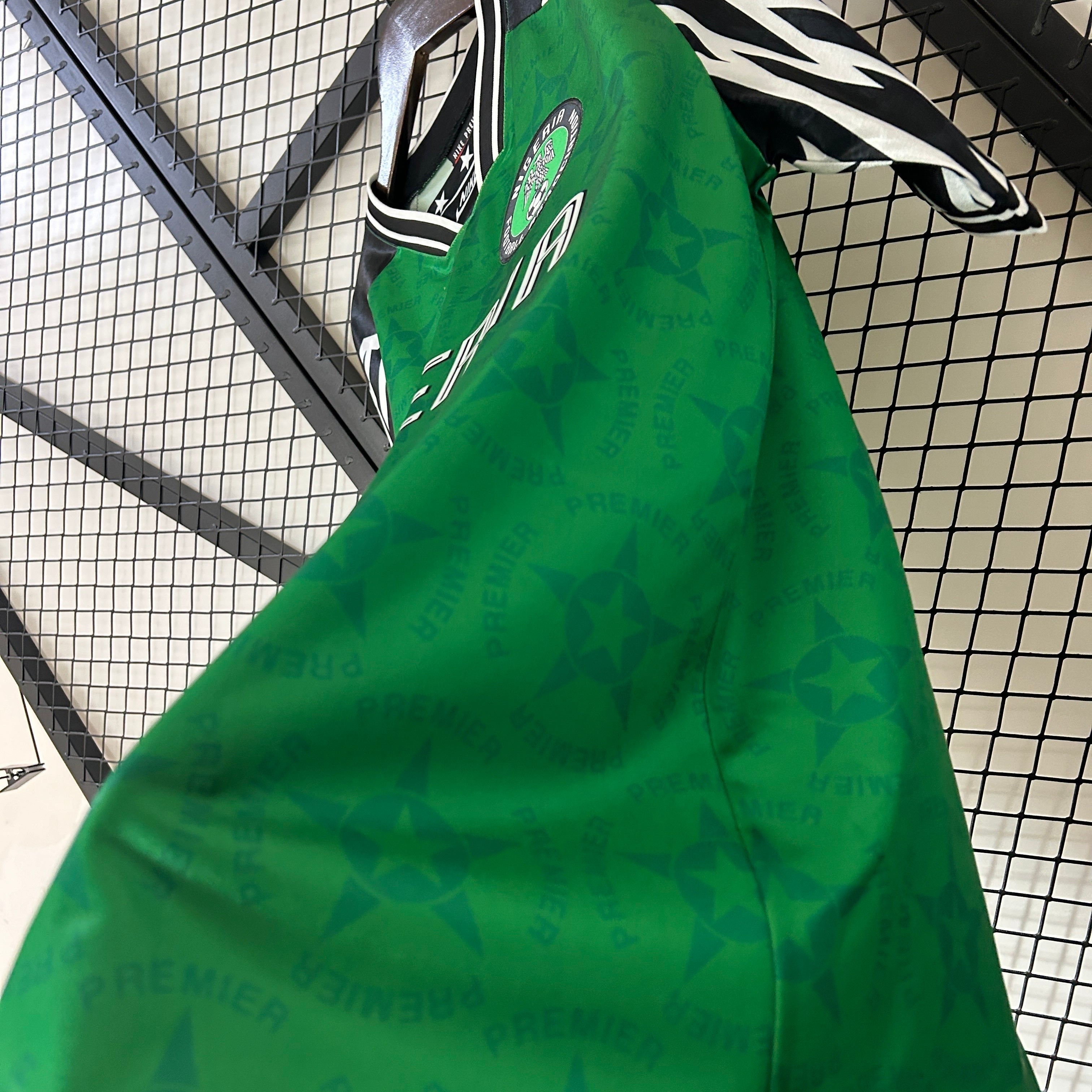 1990s Nigeria Retro Football Shirt | Green Black Home